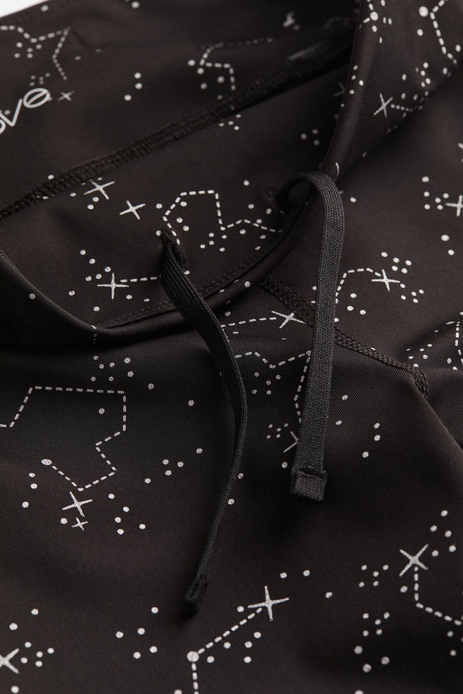 Reflective-print sports leggings in DryMove™ - Black/Constellations - 3