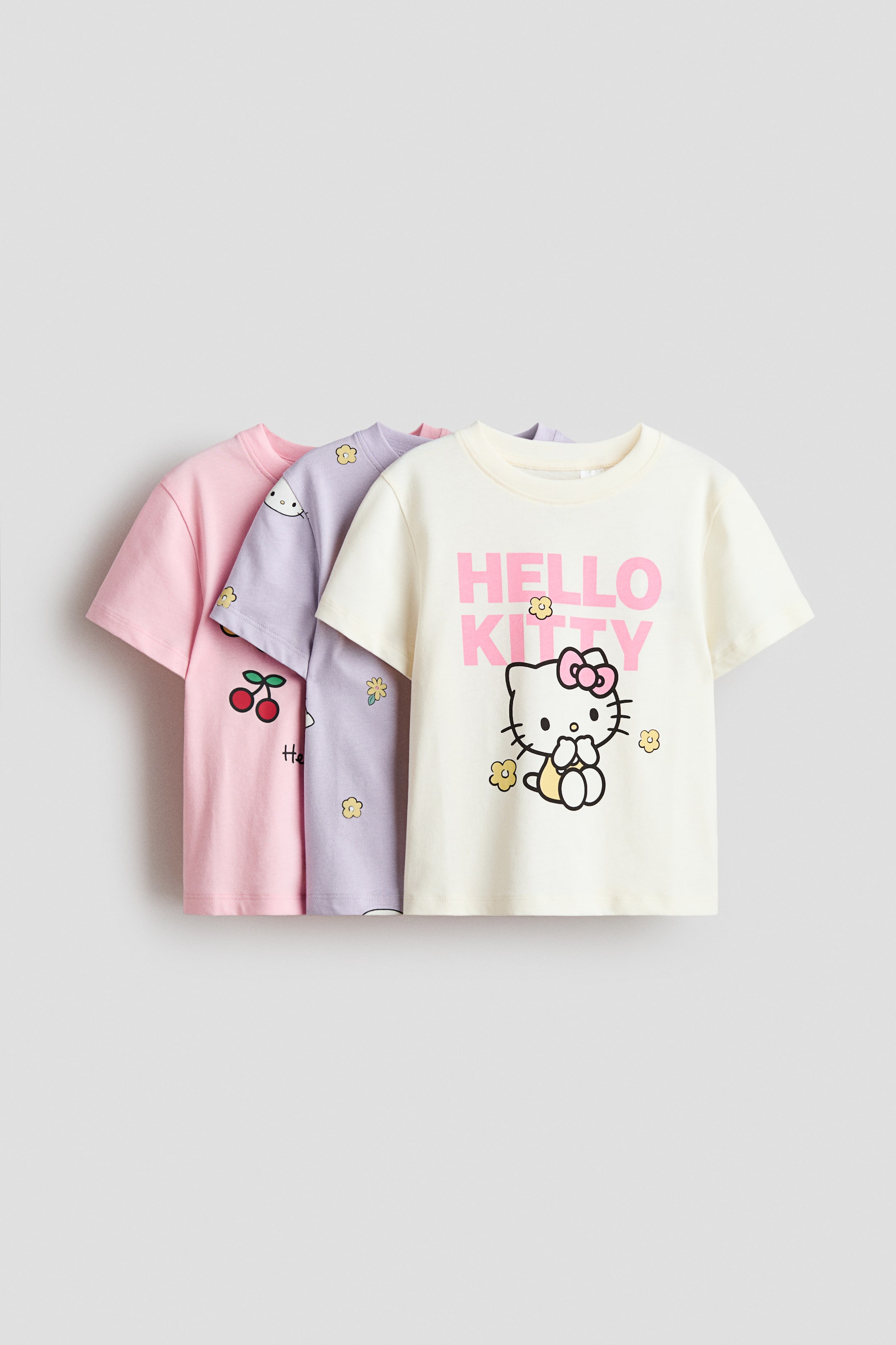 Xem ảnh lớn hơn: Bộ 3 áo jersey in hình - Màu tím nhạt/Hello Kitty - Kids | H&M VN 1