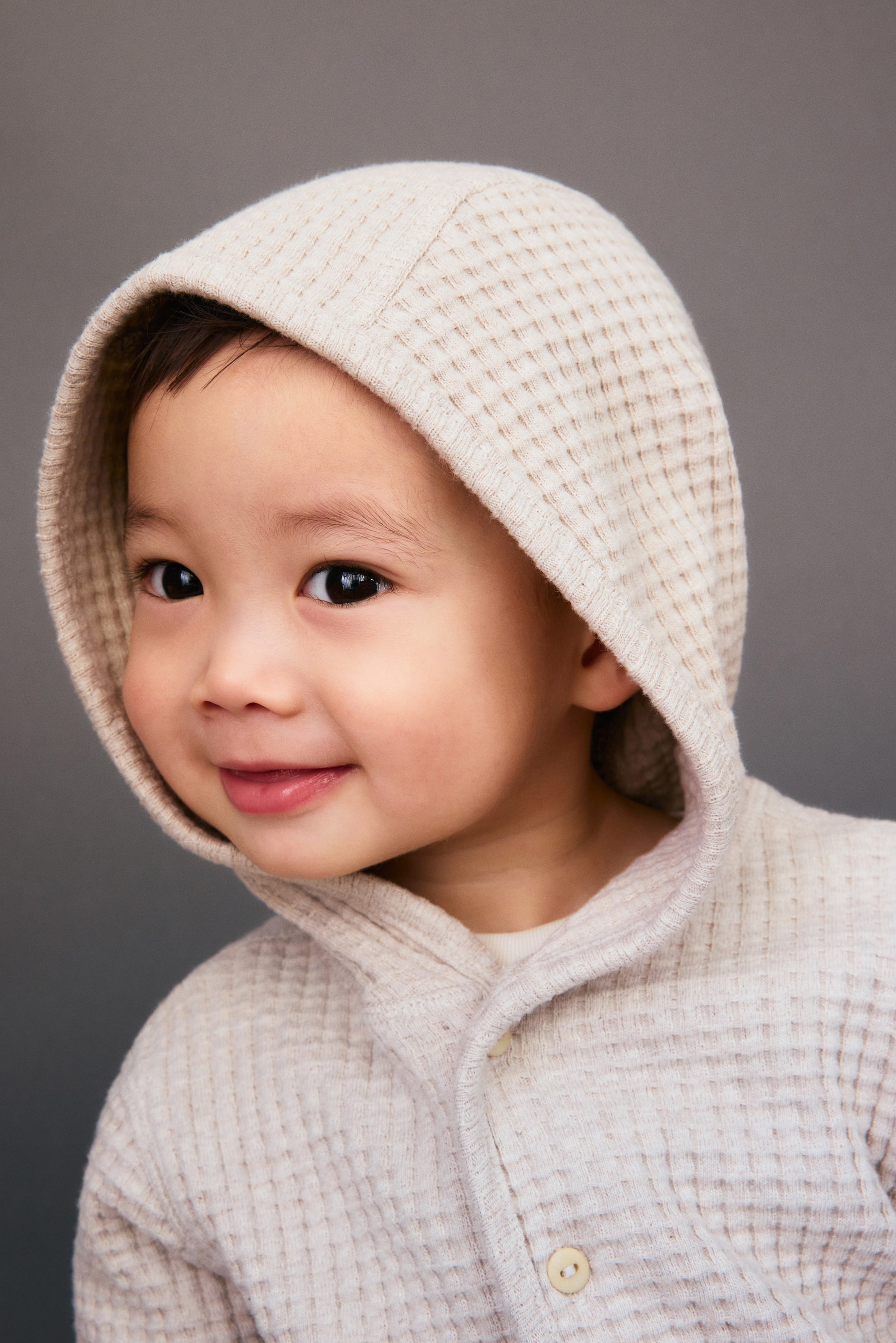 Visa större bild: Kofta i våfflad bomull - Ljusbeige - BARN | H&M FI 3