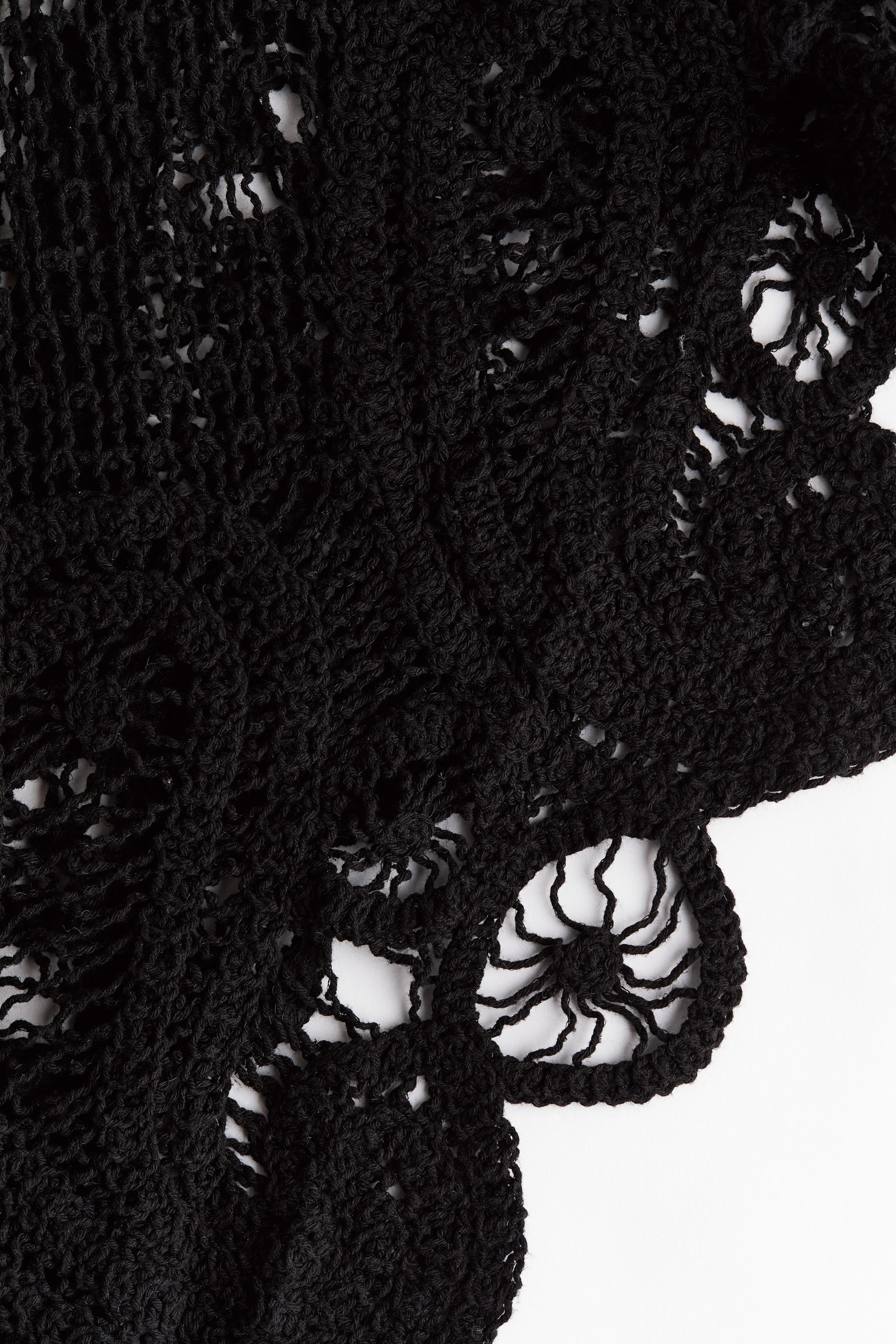 Asymmetric Crochet-Look Top