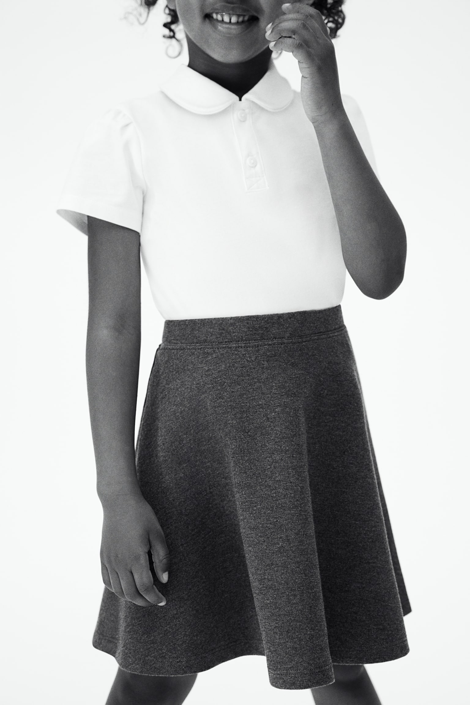 Jersey school skirt - Dark grey/Black/Navy blue - 4