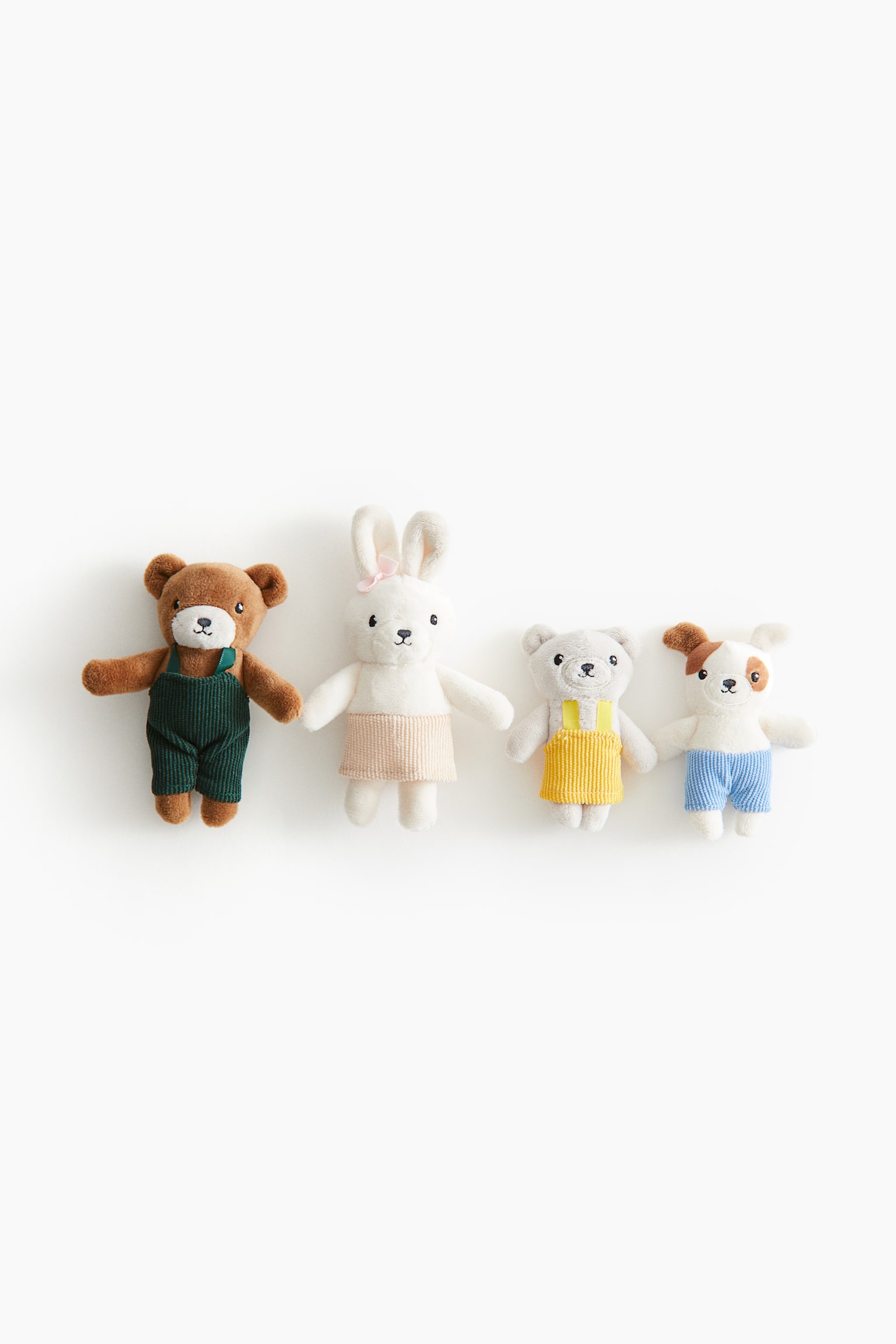 4-piece soft toy set - White/Animals - 1