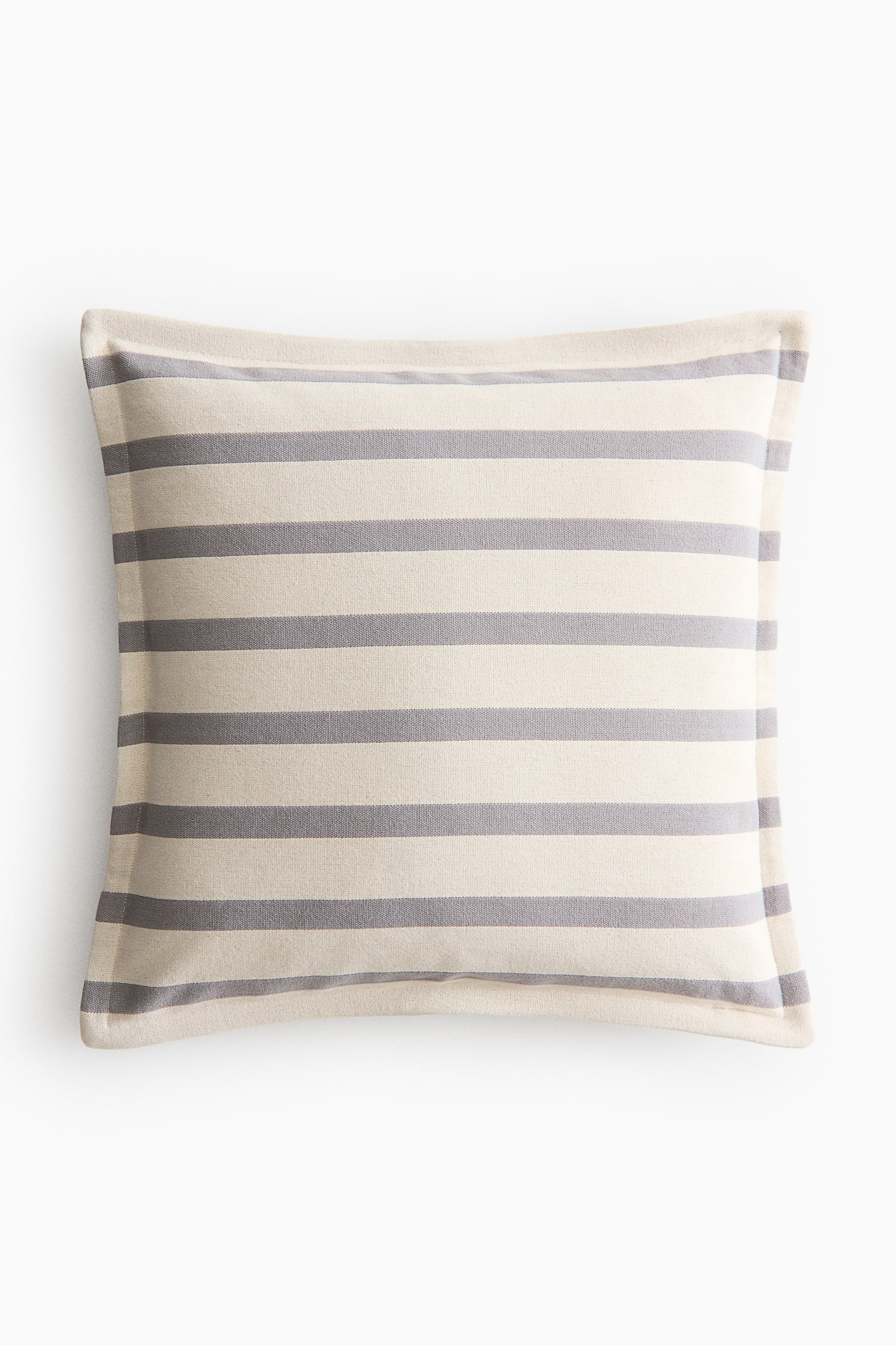 Patterned canvas cushion cover - Grey/Striped/Beige/Striped/Dark brown/Striped/Black/Striped/Dark beige/Striped