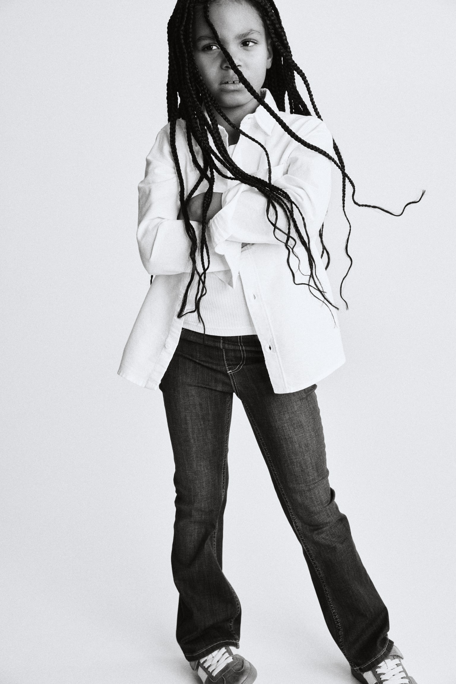 Superstretch Flared Leg Jeans - כחול ג'ינס כהה/כחול ג'ינס בהיר - 3