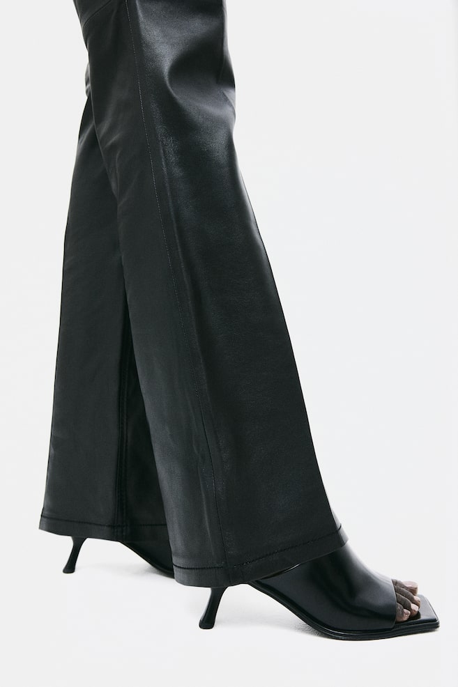 Pantalon en cuir - Noir/Noir - 4