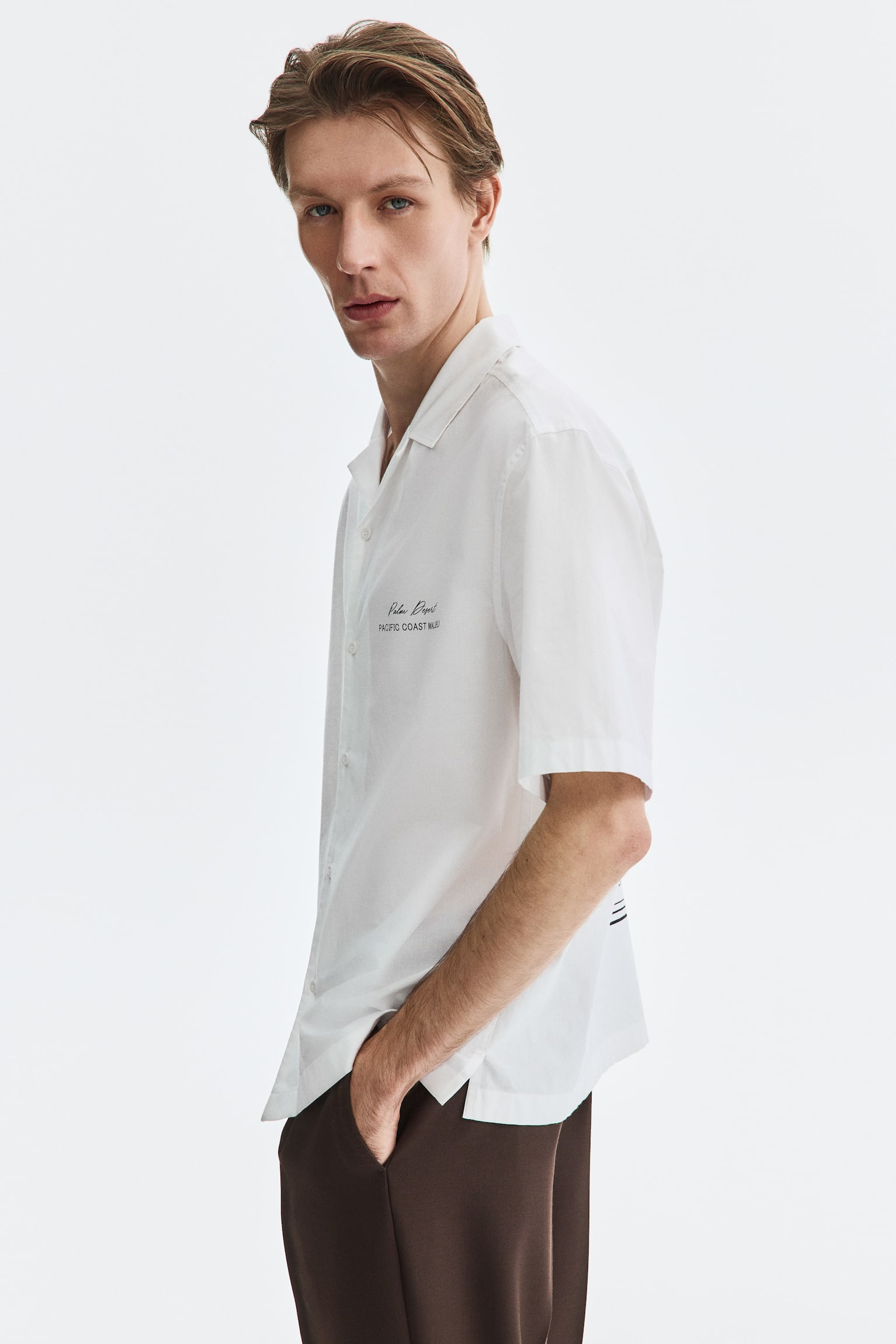 Relaxed Fit Printed resort shirt - White/Palm Desert/Black/Palm Desert - 6
