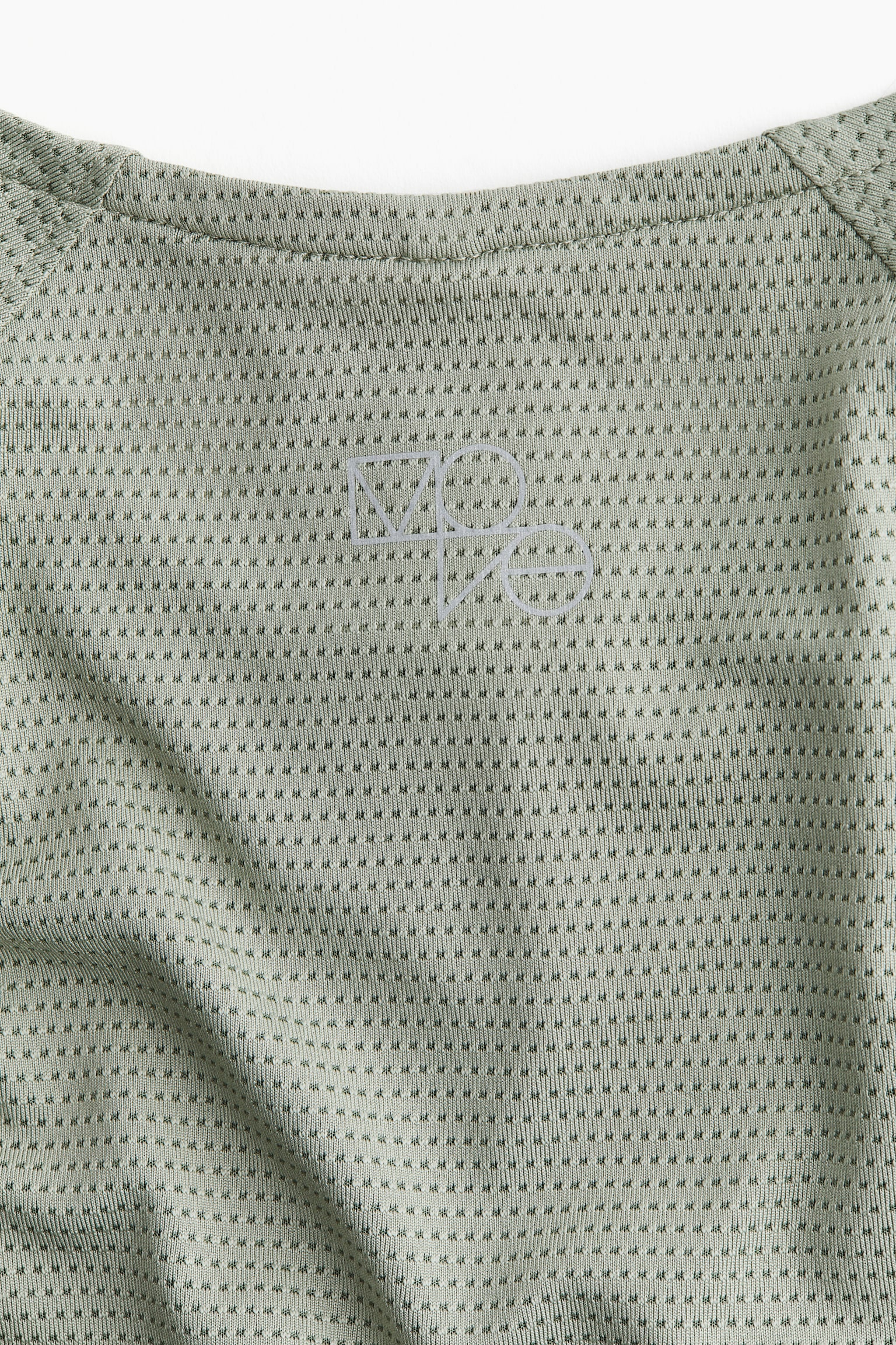 Activewear Top In DryMove™ - Light khaki green/Black/White - 4