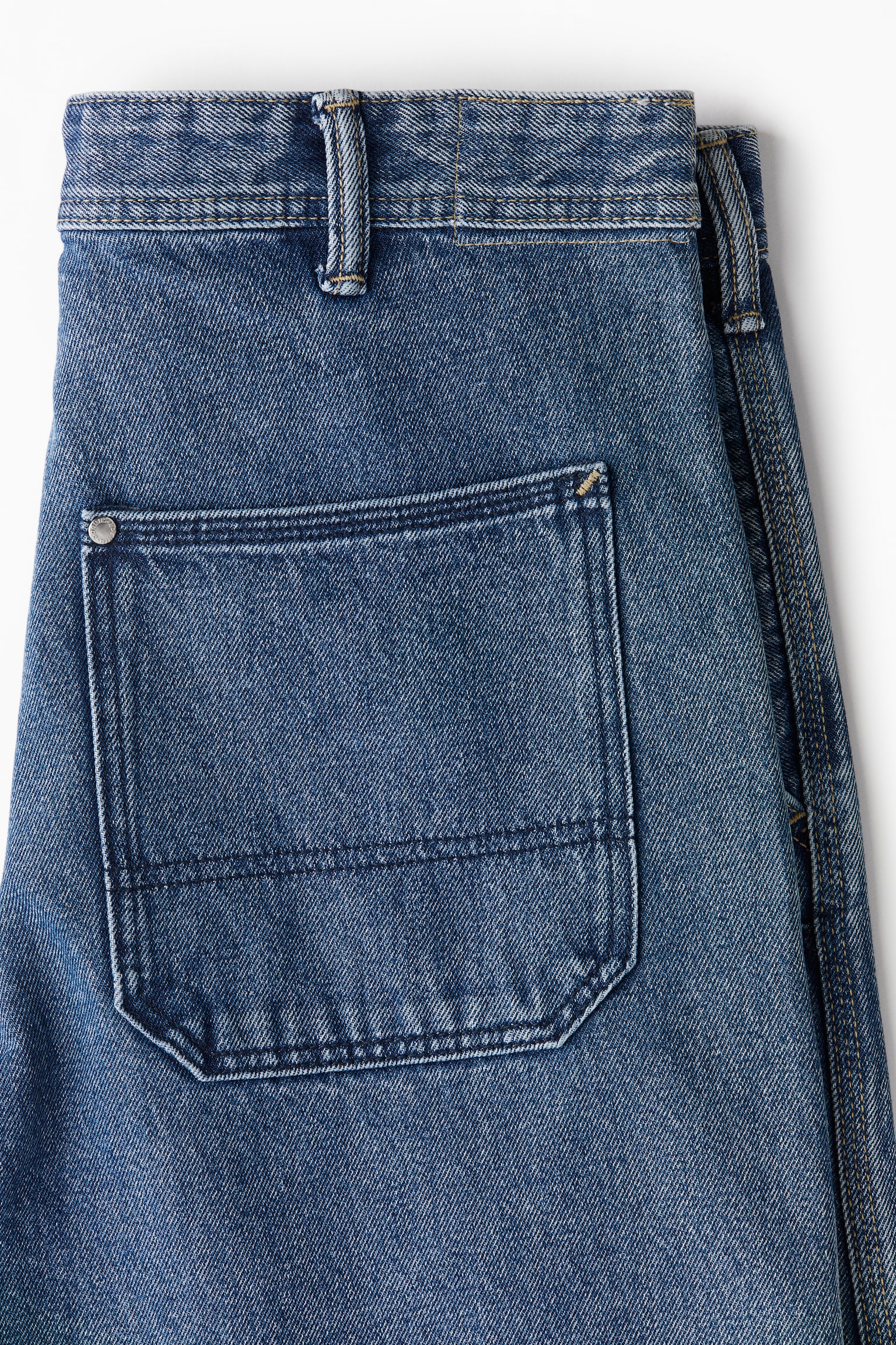 Relaxed Denim worker shorts - Denim blue - 8