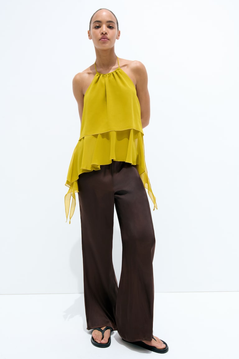Zvonaste satenske pantalone