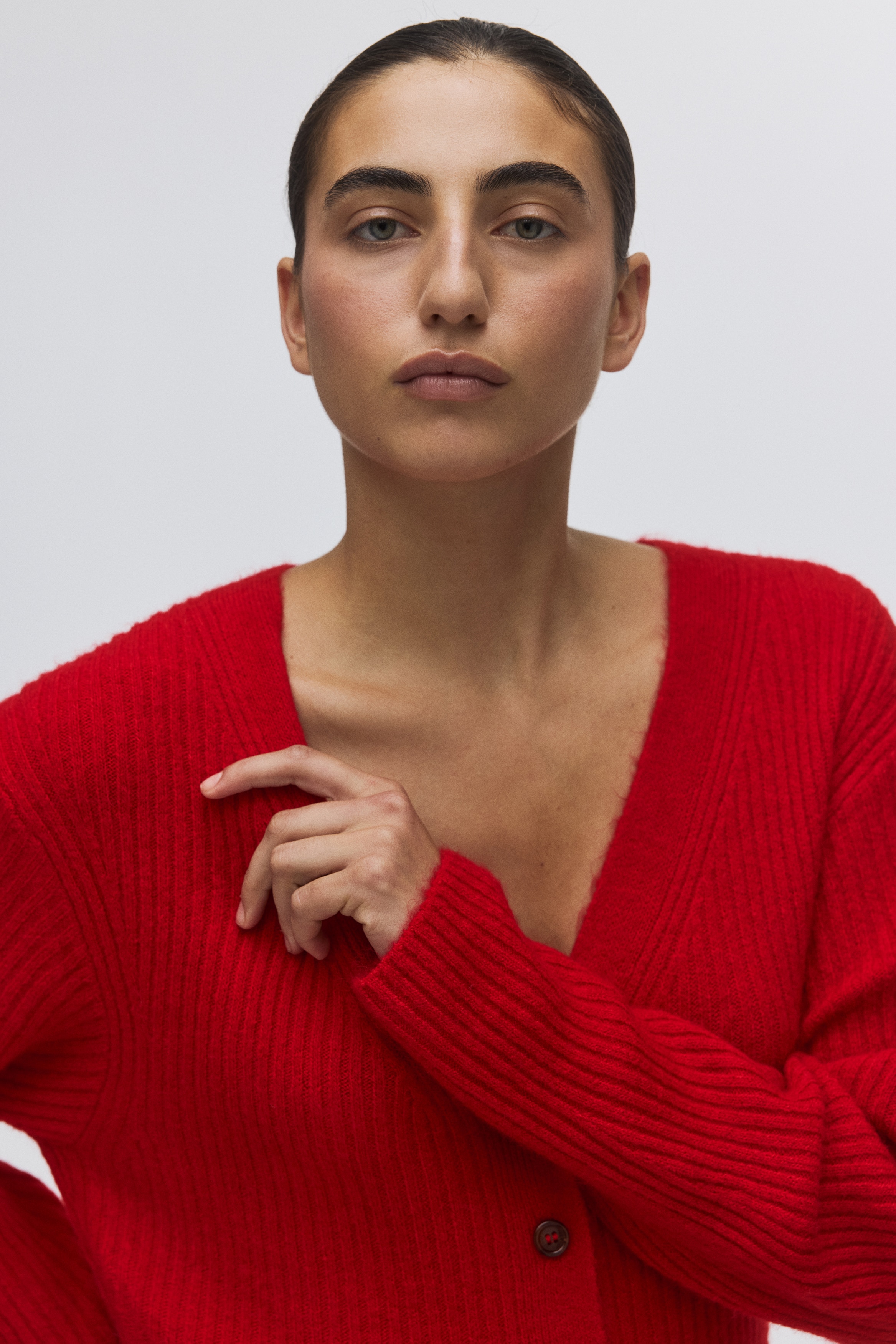 Ladies - Red Rib-knit dress - Size: XXS - H&M