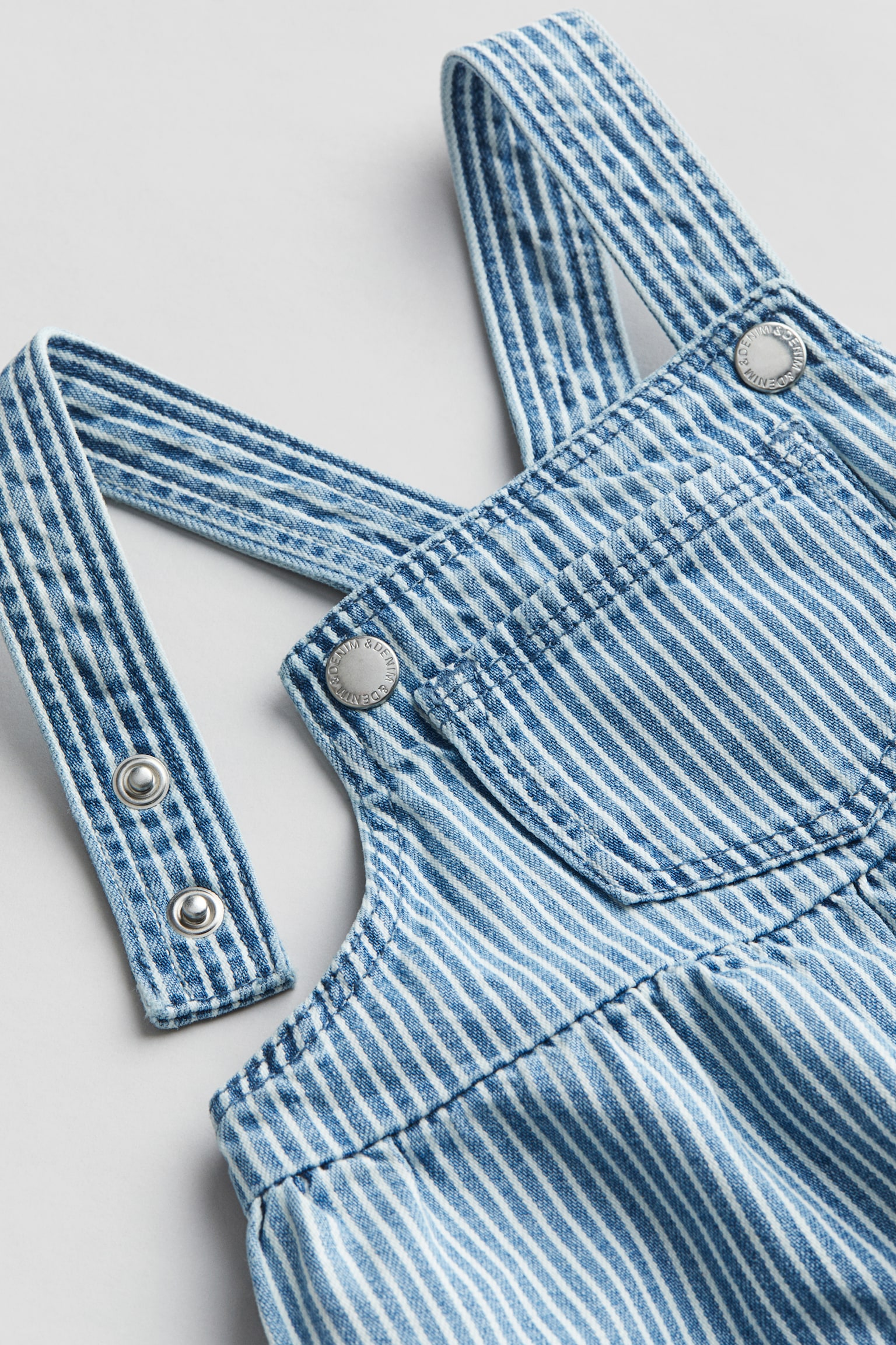 Dungaree Dress - Blue/Stripe/Light denim blue/Dark denim blue/Denim blue/Cream/Flowers - 2