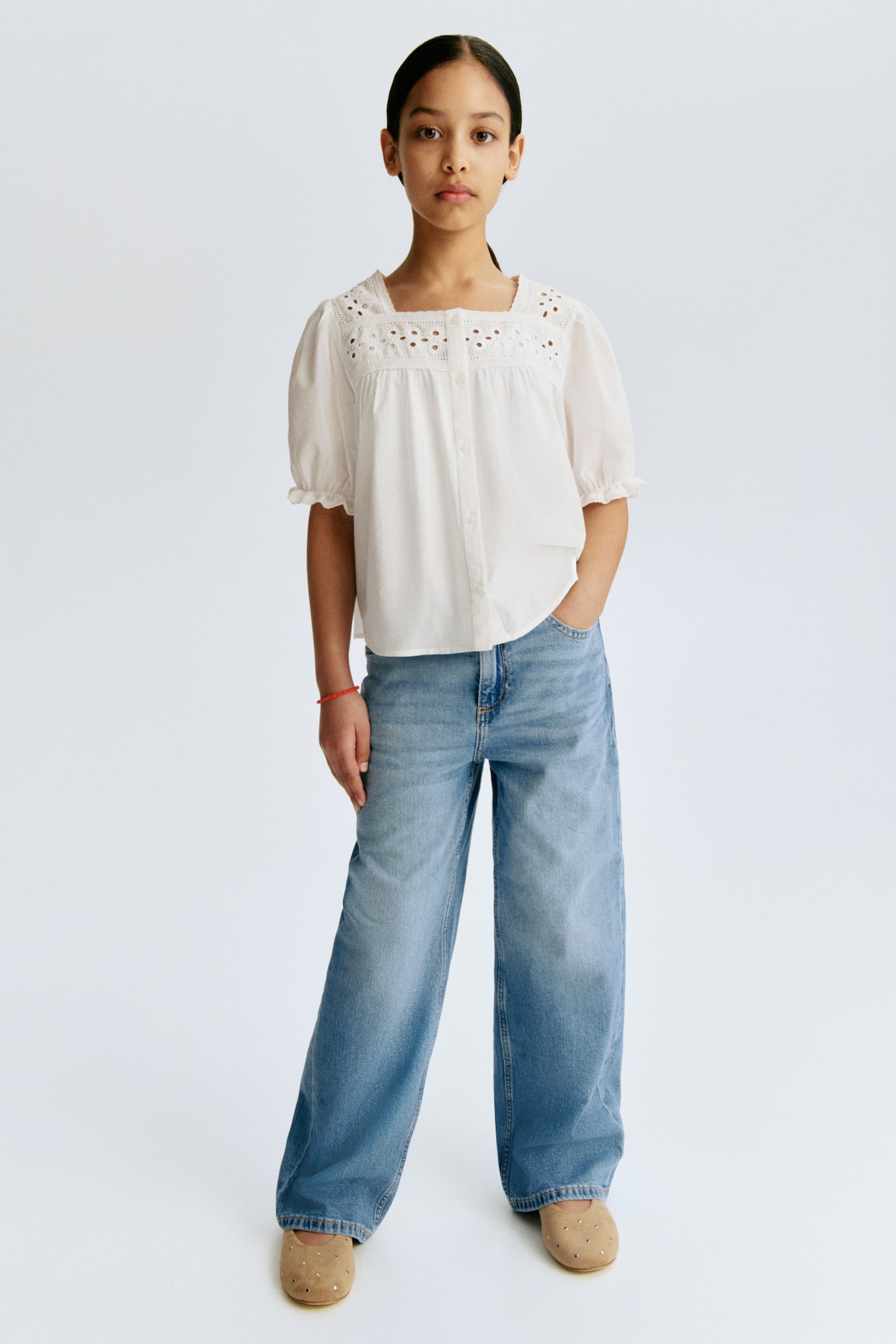 Wide Leg Jeans - Màu xanh denim/Màu xanh denim đậm/Màu xám/Màu xanh denim nhạt/Màu xanh dương nhạt - 1