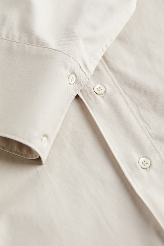 Silk-blend shirt - Light beige - 5