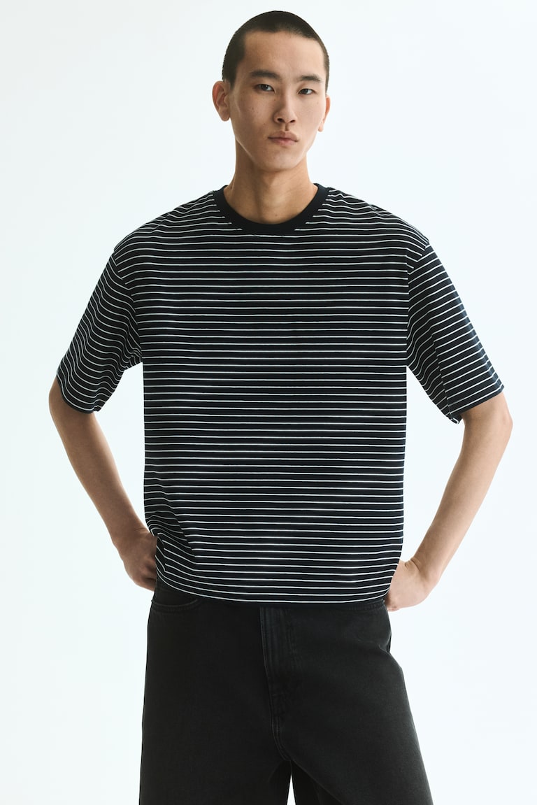 Pamučna majica četvrtastog kroja Relaxed Fit