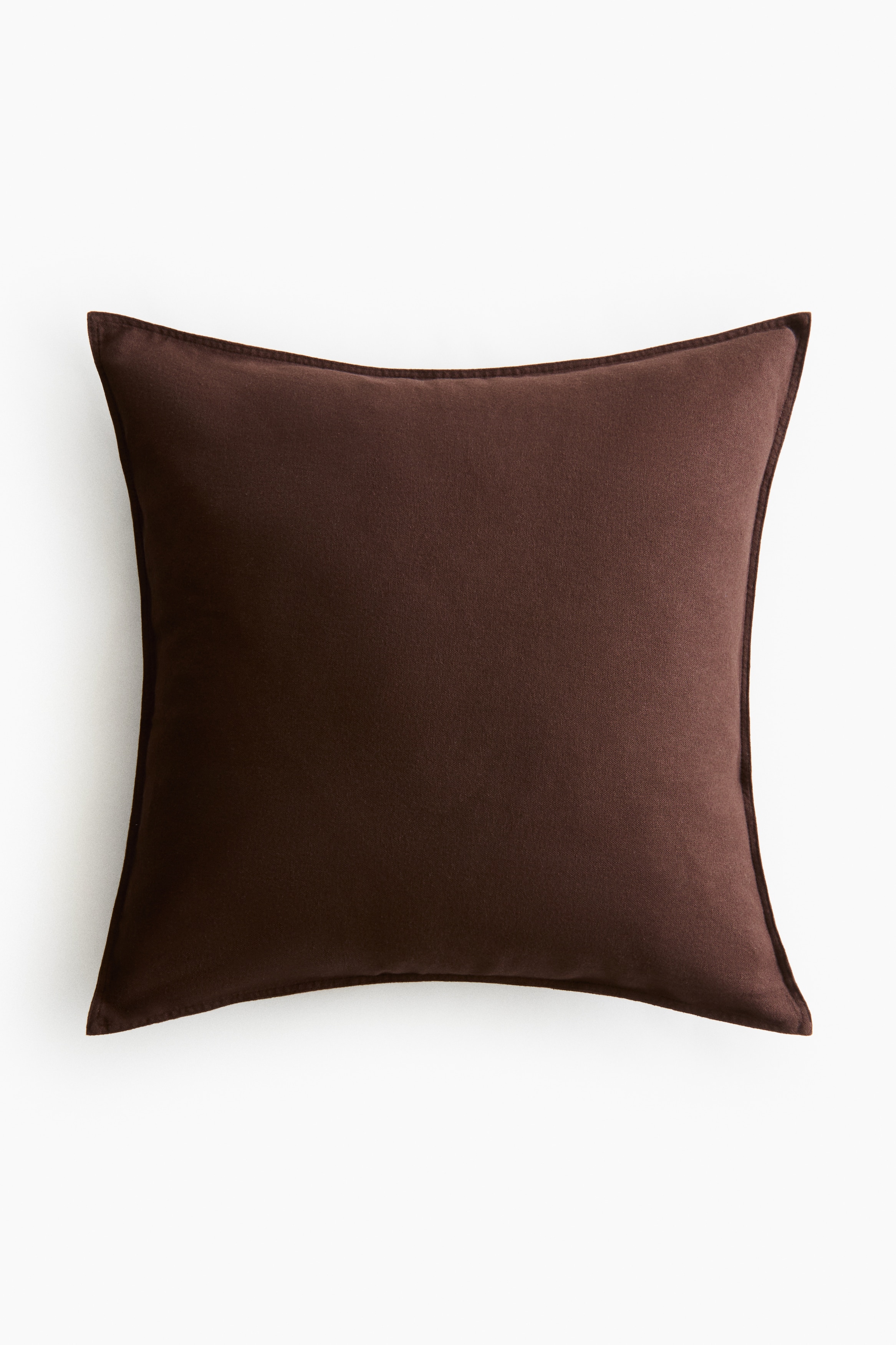 リネンブレンドクッションカバー - ダークブラウン - Home All | H&M JP