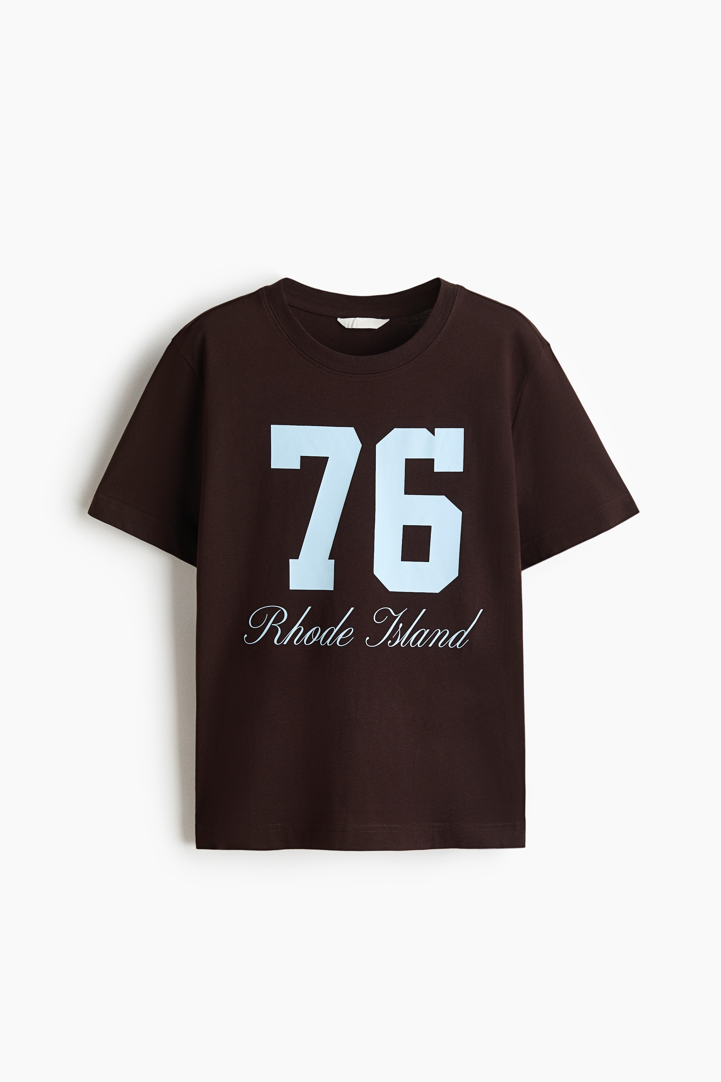 Printed cotton T-shirt - Brown/Rhode Island/White/Papayaé/Light brown/1985