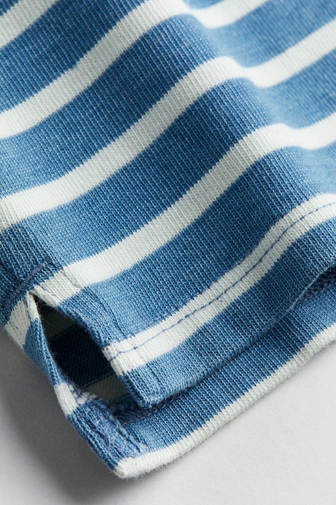 T-shirt oversize - Bleu ancien/rayé/Taupe/rayé - 3