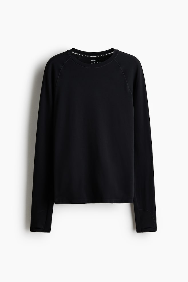Seamless Sports Shirt with DryMove™ - Black - 1