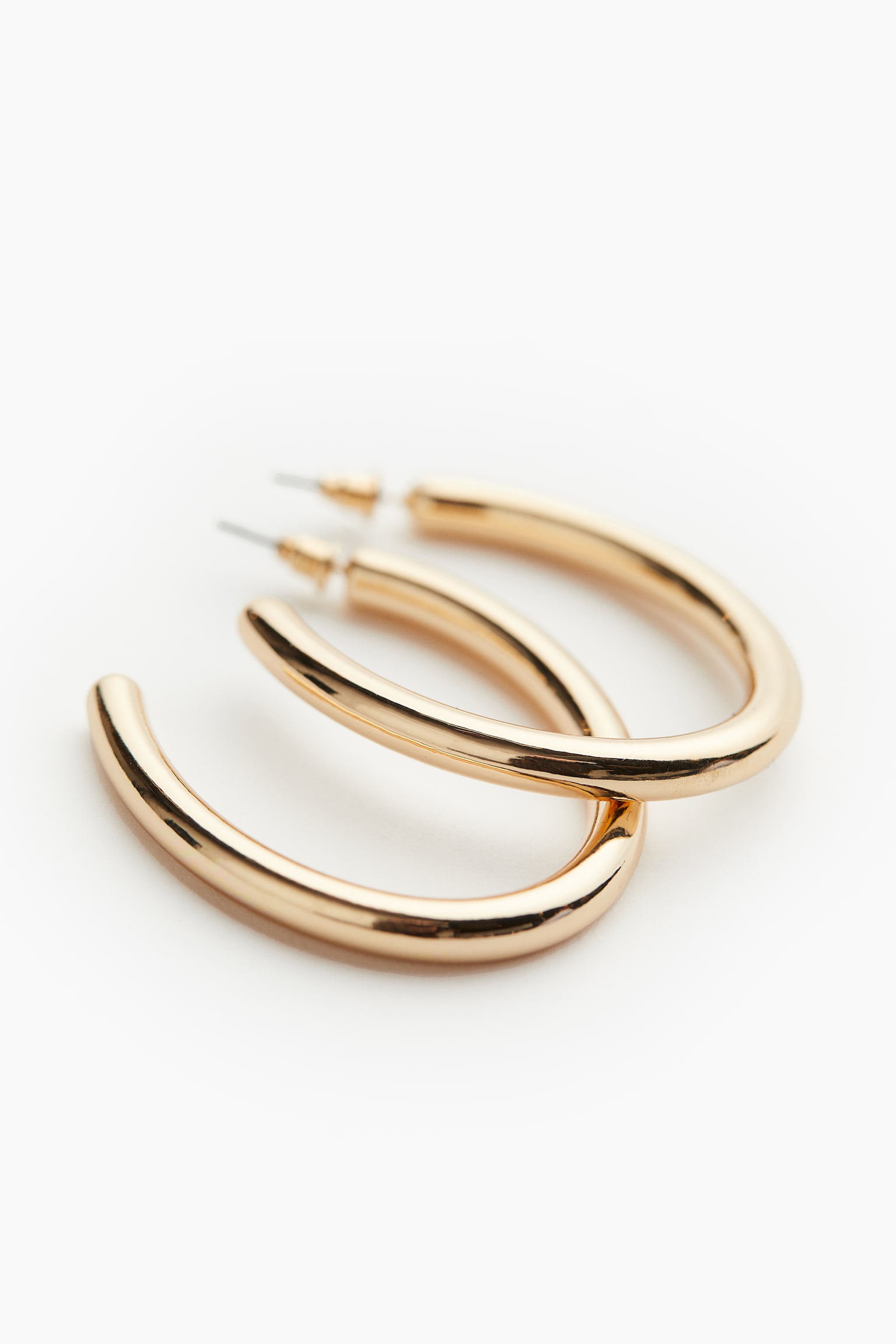 Hoop Earrings - Gold colour - 1