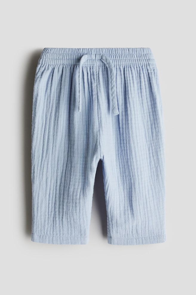 Cotton Pants - Light blue/Turquoise/Khaki green - 1