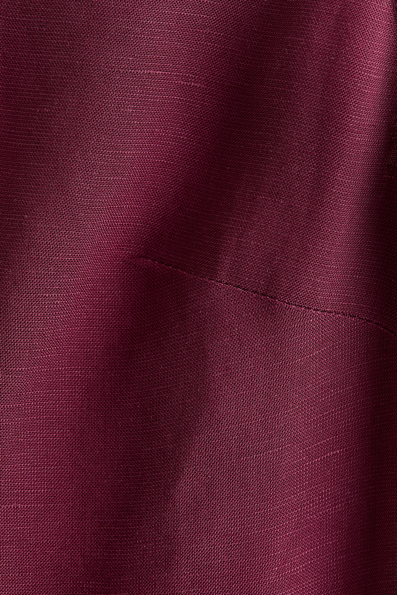 Женское платье H&M Linen-Blend Flared-Skirt, цвет: Тёмный красный — фото 5