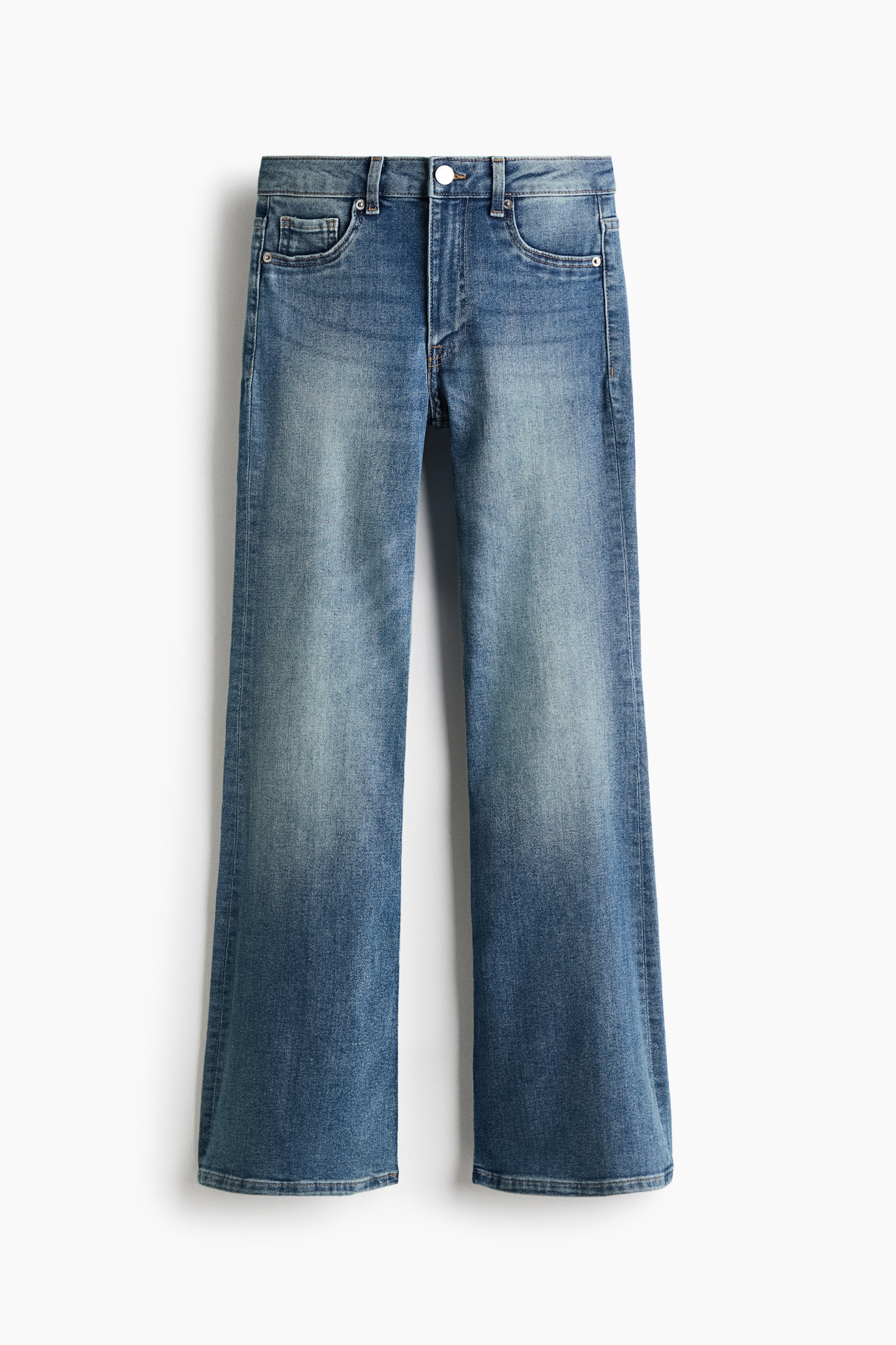 View larger image: Flared High Waist Jeans - Denim blue - Ladies | H&M 1