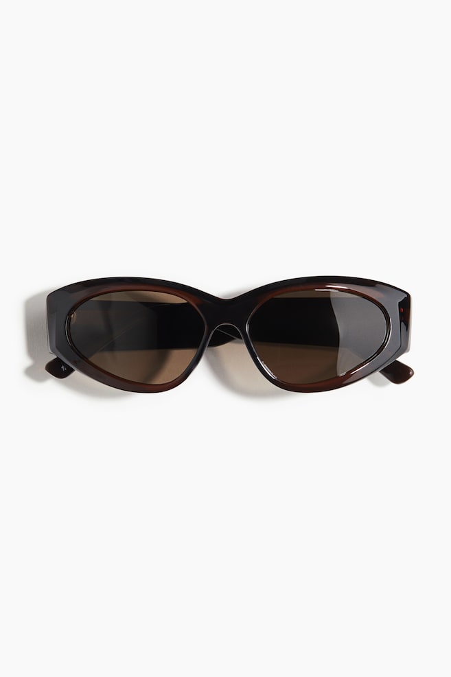 Ovale Sonnenbrille - Braun - 1