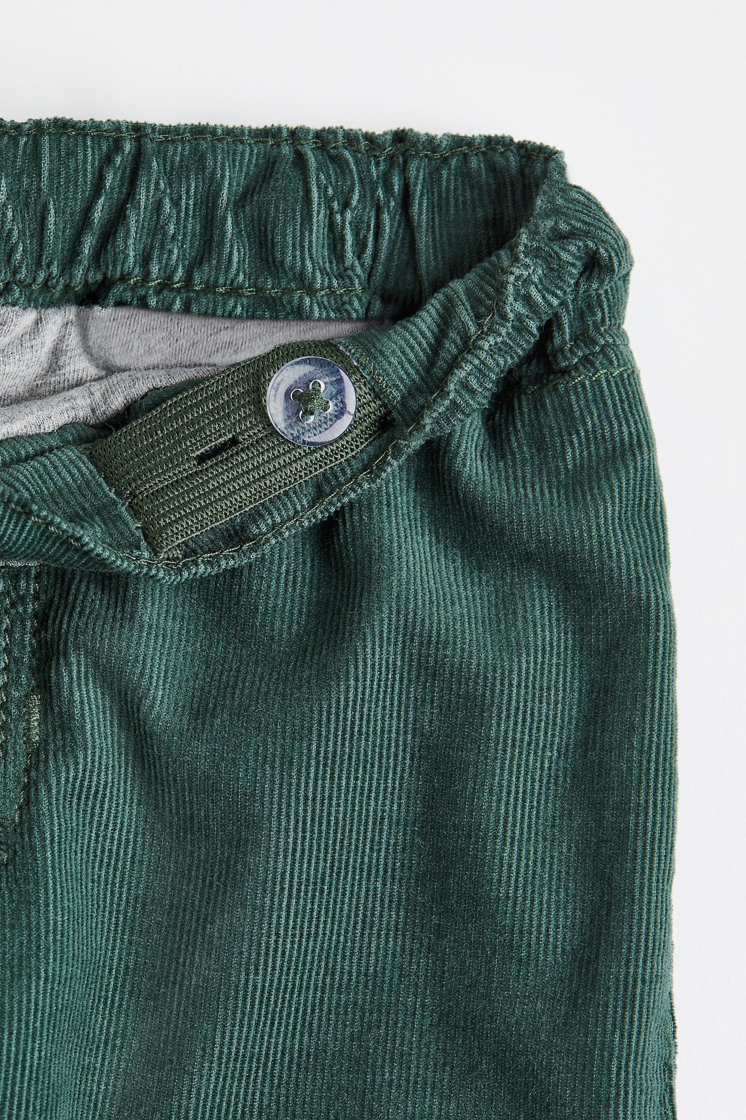 Lined Corduroy Pants - Dark green/Dark grey marle/Dark grey/Navy blue/Dark grey/Check/Dark green - 2