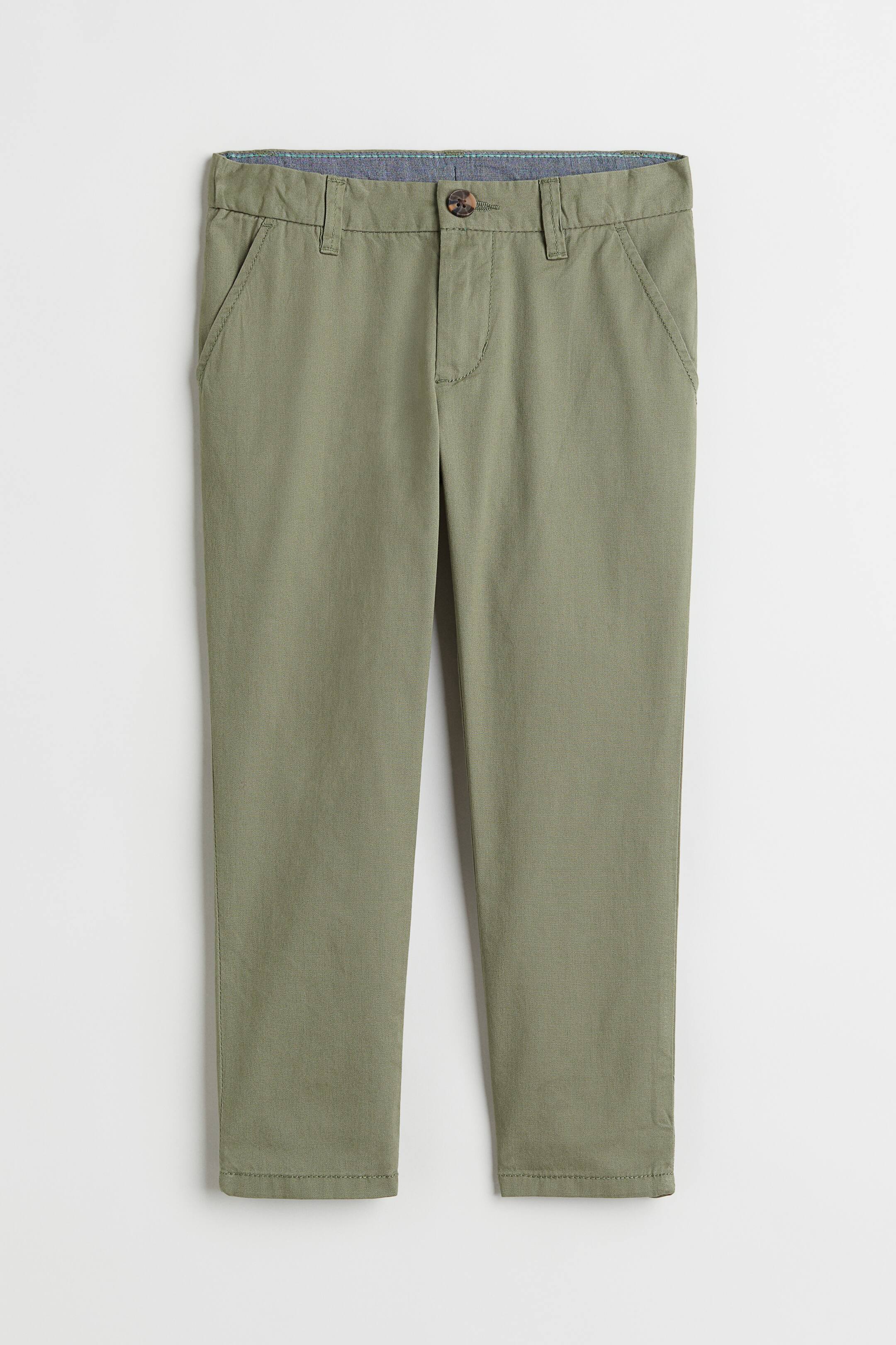 View larger image: Cotton chinos - Khaki green - Kids | H&M 1