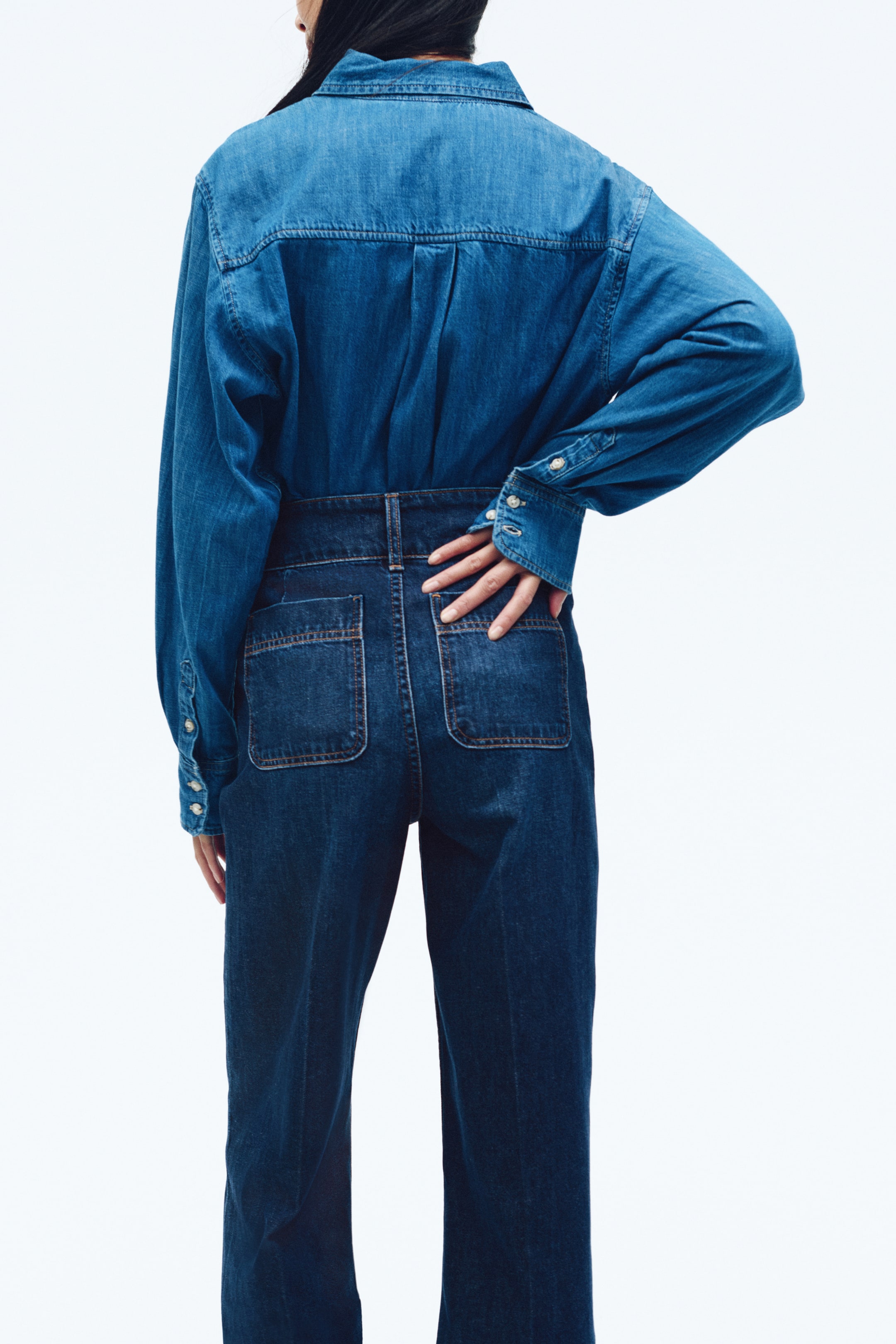 Ingrandisci l'immagine: Wide High Jeans - Blu denim scuro - DONNA | H&M CH 4