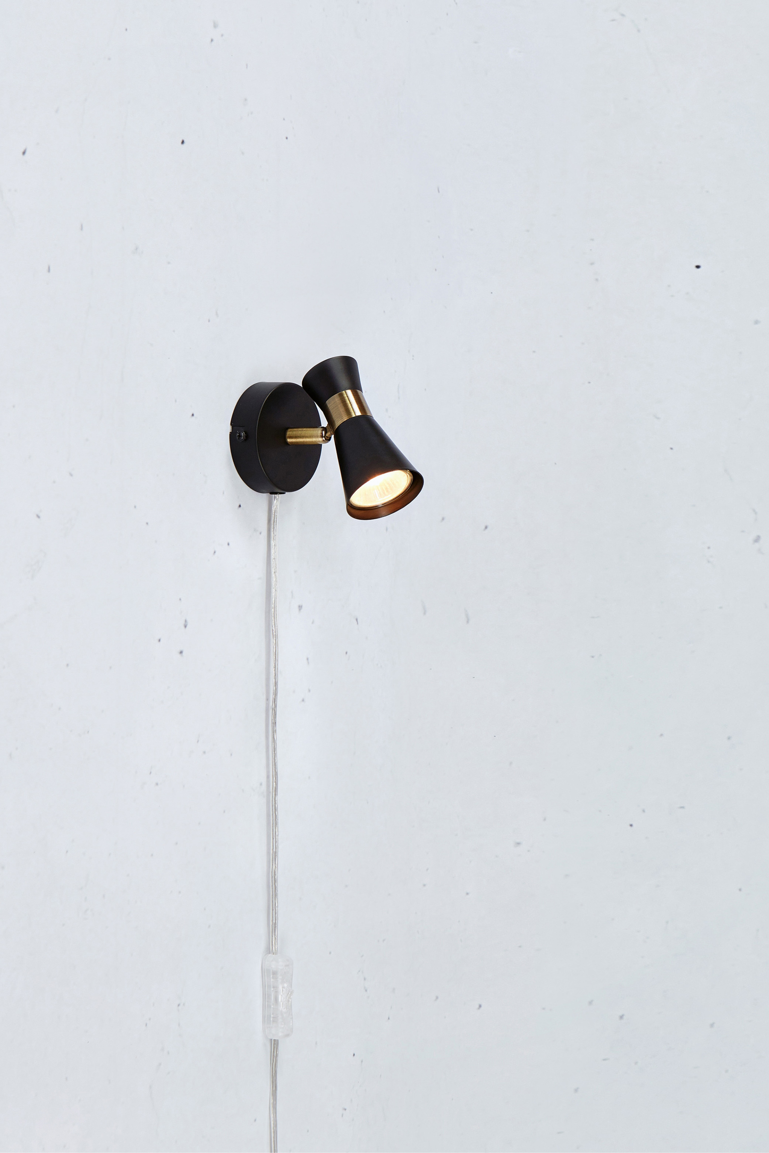 Folie Wandlamp - Black/brass/White/steel