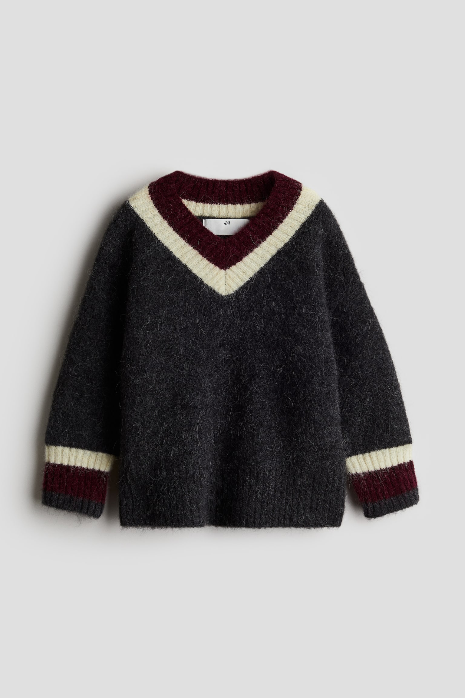 Wool-blend jumper - Dark grey - 1