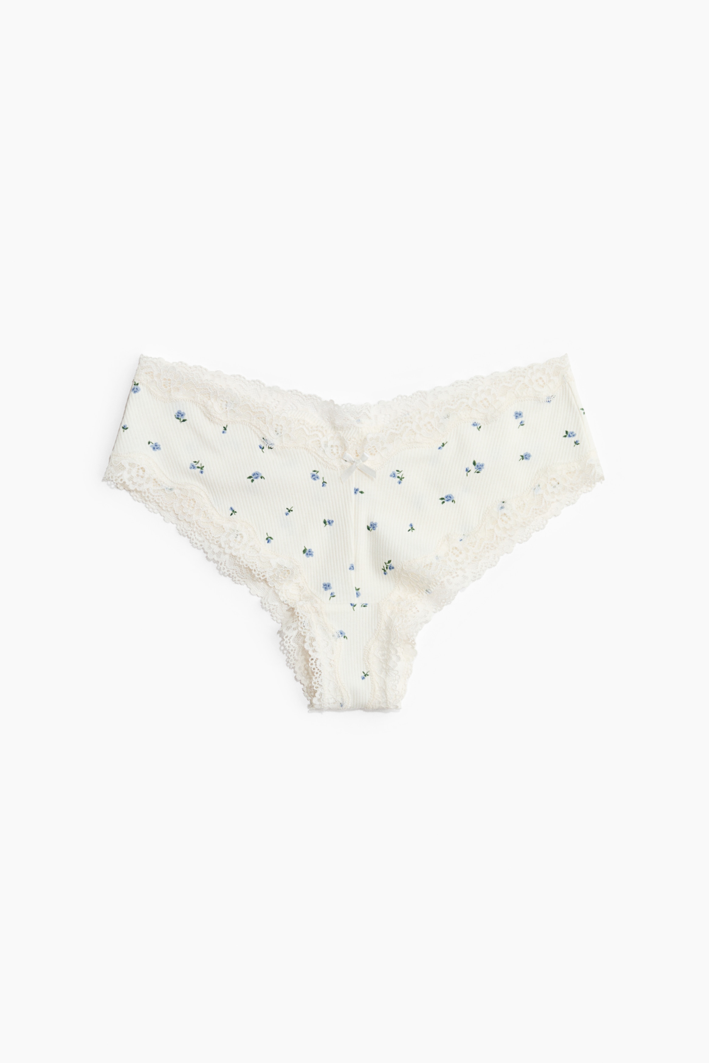 5-pack cotton and lace hipster briefs