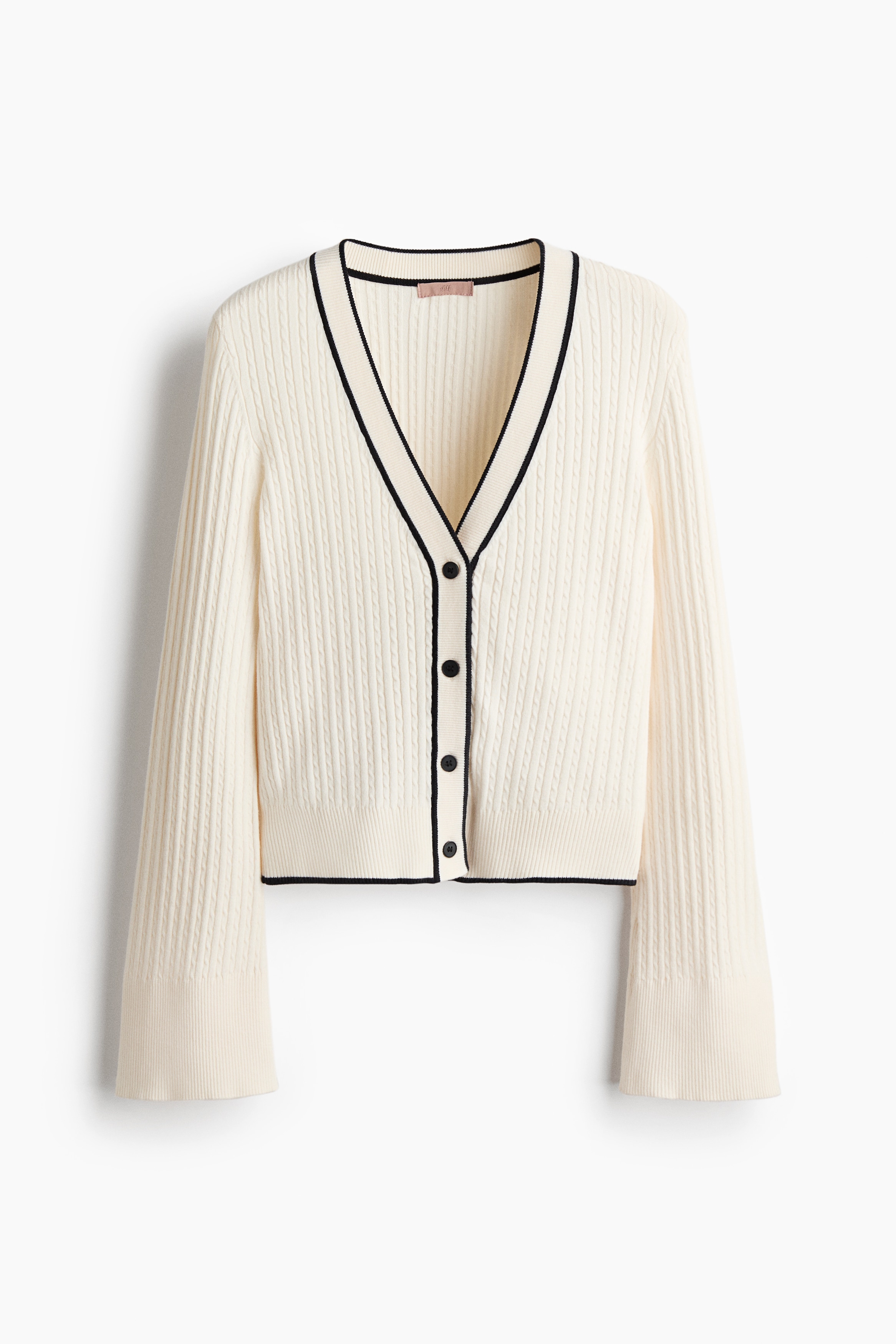 Cable-knit cardigan - Cream
