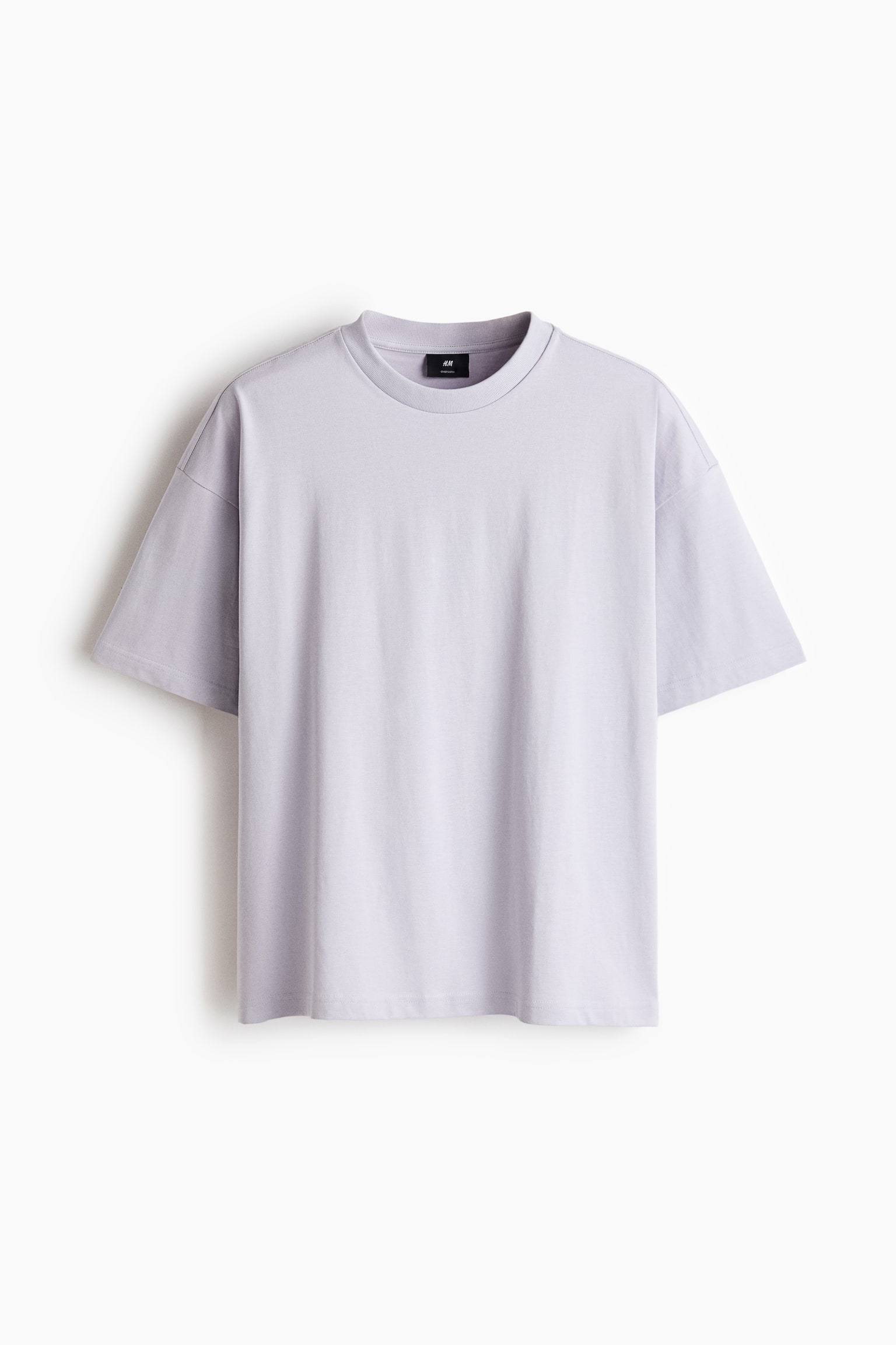 Áo thun cotton Oversized Fit - Màu tím nhạt/Màu xám nhạt đốm/Màu đen/Màu trắng/Màu xanh kaki đậm - 1