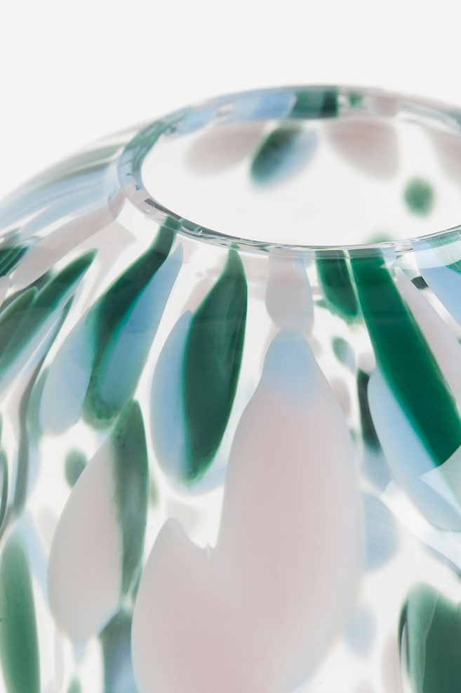 Grand vase en verre à motif - Verre transparent/motif - 3