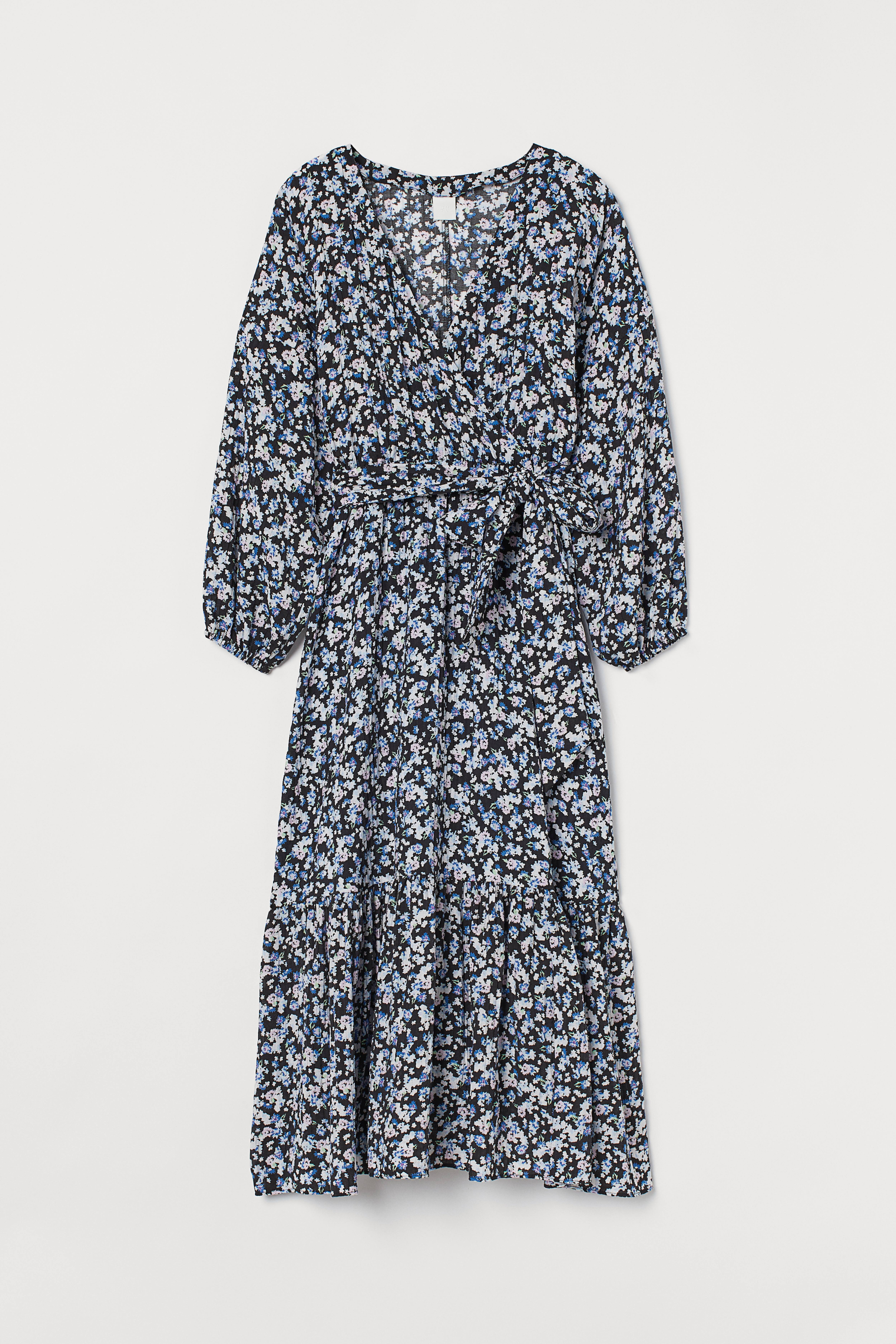 H and fashion m floral wrap dress