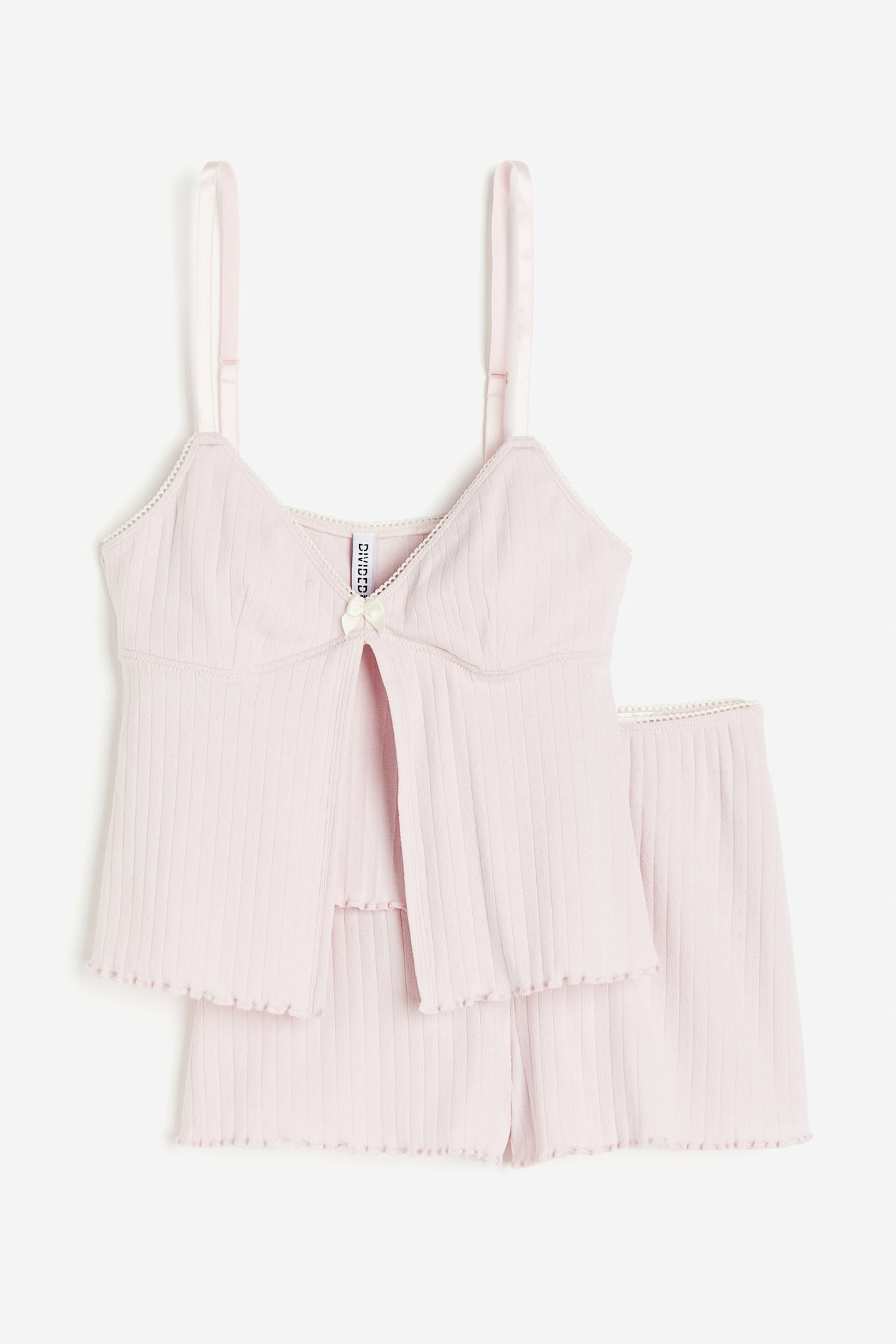 Caraco et short de pyjama - Rose clair - FEMME | H&M CH