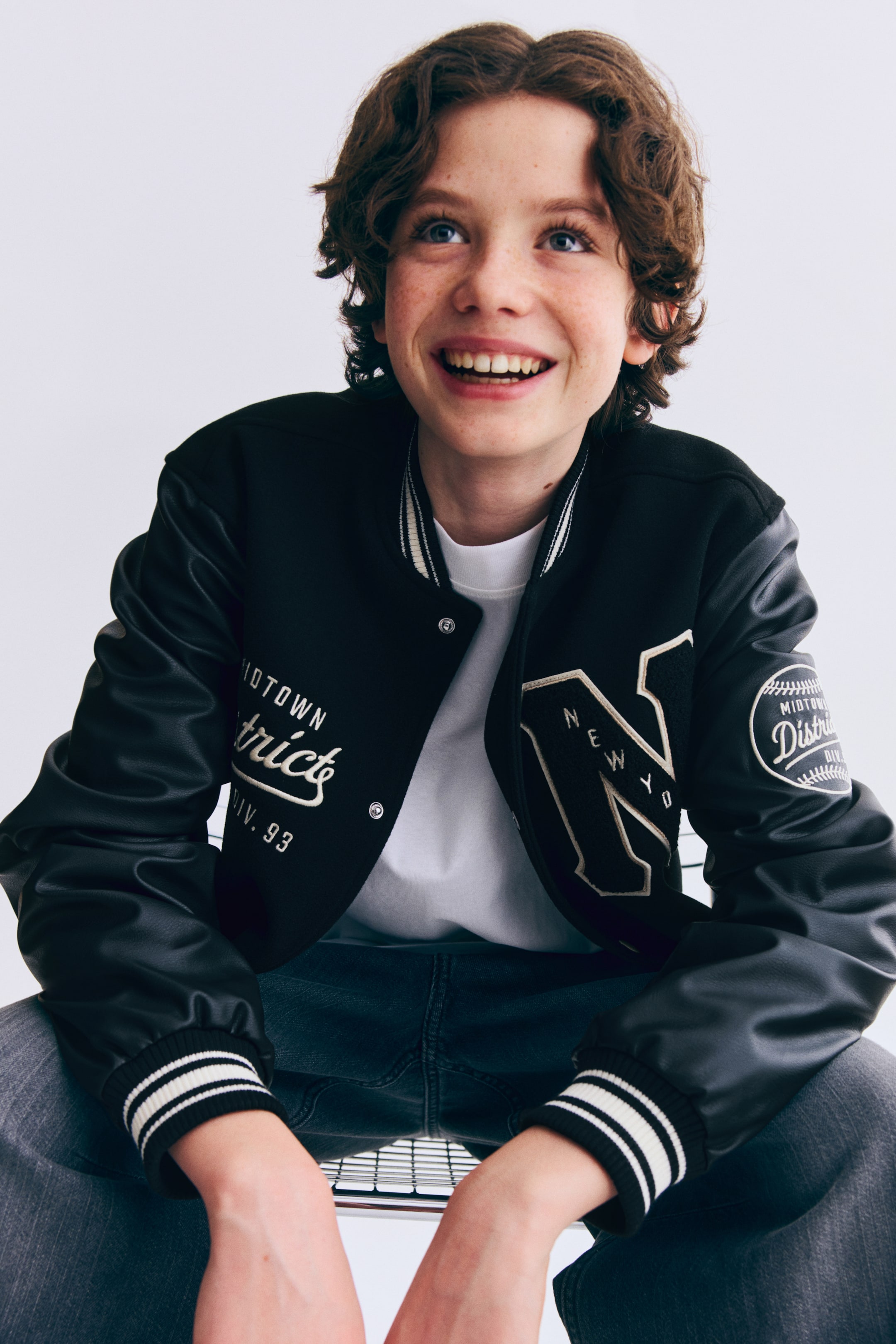 Veste de baseball avec appliqués