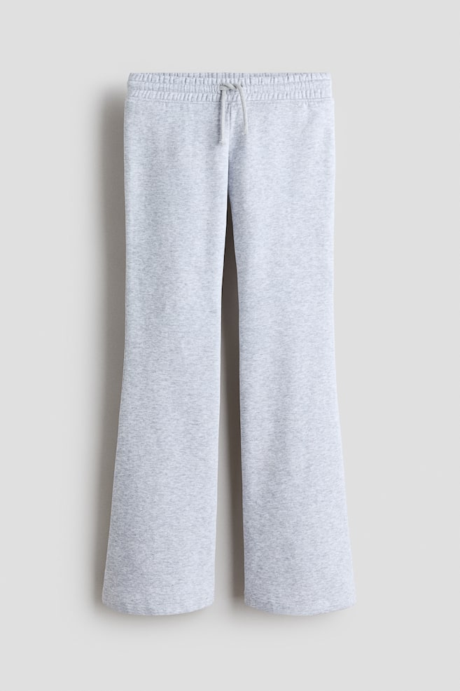 Flared Brushed-Inside Joggers - Light gray melange/Black/Dusty blue/Dark red/Light beige melange - 1