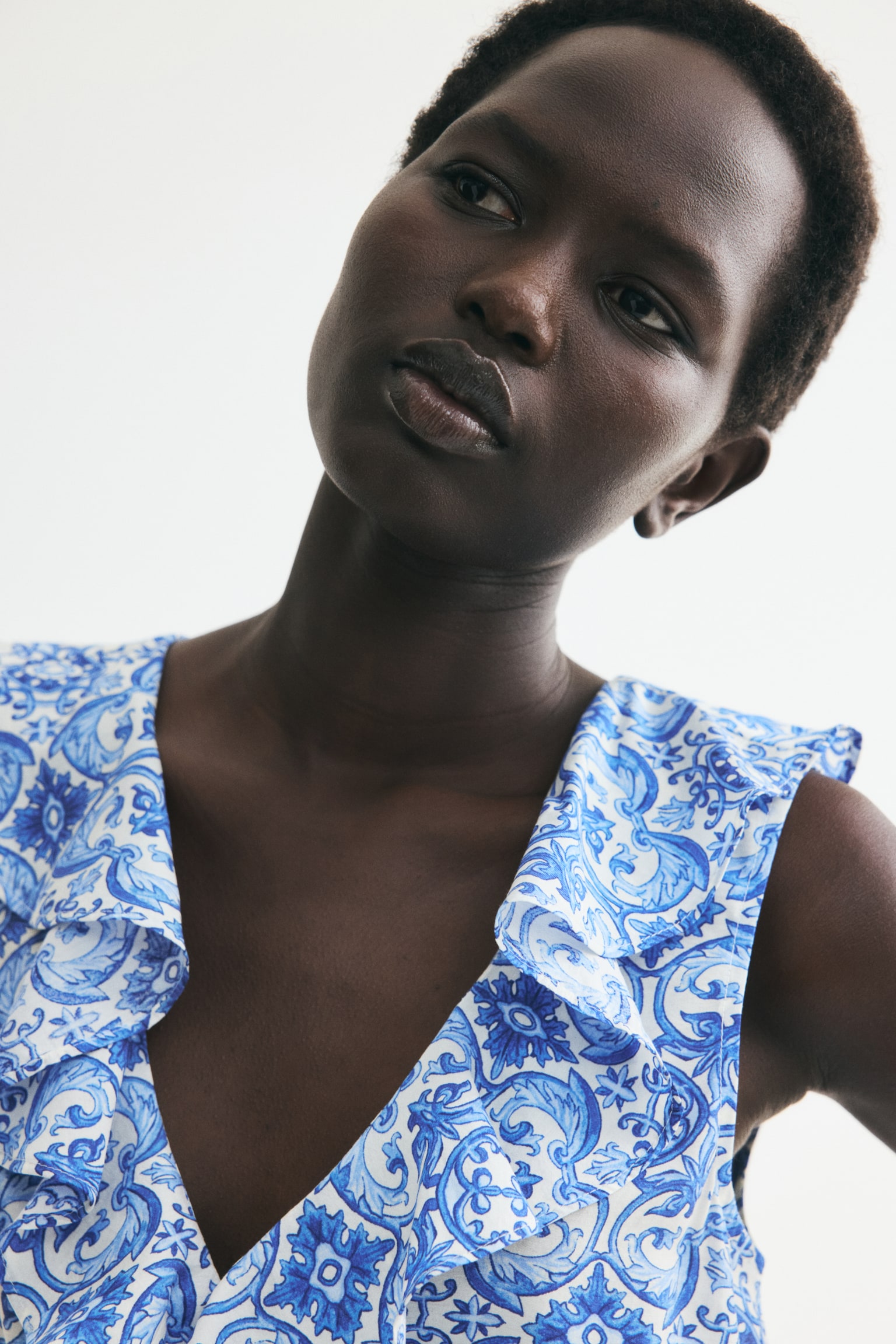 Женский комбинезон H&M Flounced Viscose-Blend, цвет: Синий — фото 4