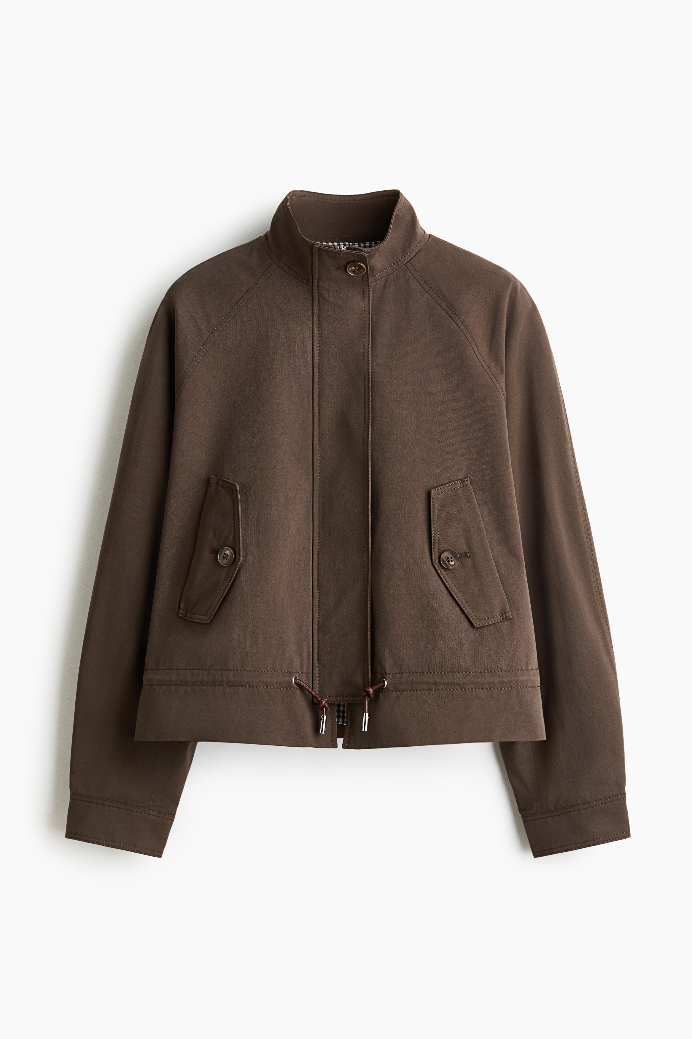 Cotton twill jacket - Brown/Dark beige