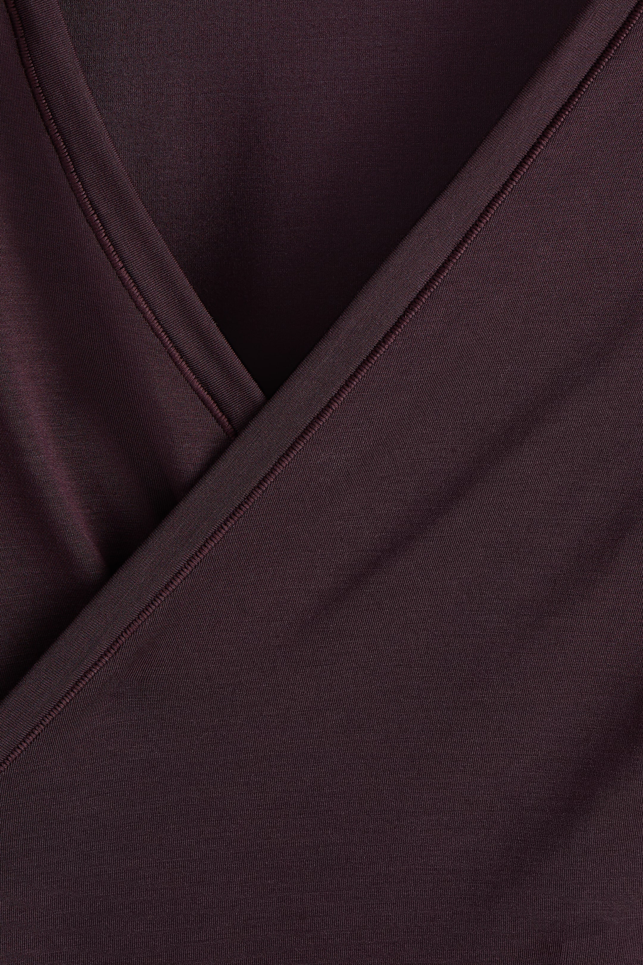 View larger image: Sports wrap top in modal - Chocolate plum - Ladies | H&M GB 3