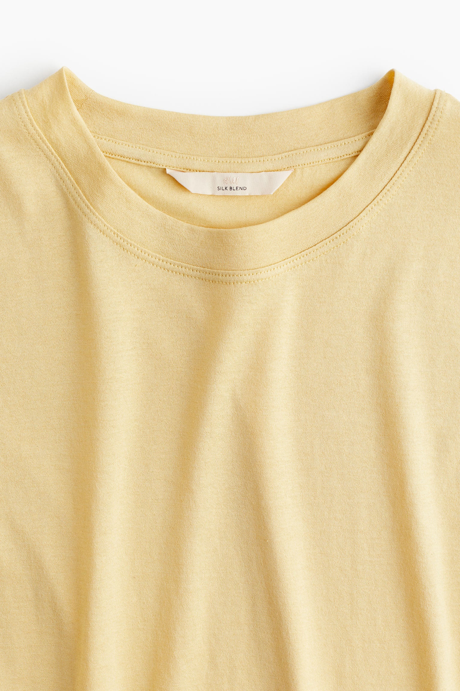 Silk-blend T-shirt - Light yellow/White/Light grey/Light blue/Black/Dark beige/Orange/Mole - 3