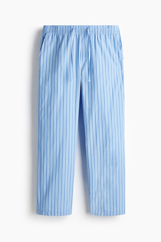 Popelinehose in Relaxed Fit - Hellblau/Gestreift/Grau/Kariert/Schwarz/Khakigrün/Gestreift/Dunkelblau/Kariert/Blau/Gestreift/Matttürkis/Gestreift/Khakigrün/Kariert/Helllila/Gestreift - 1