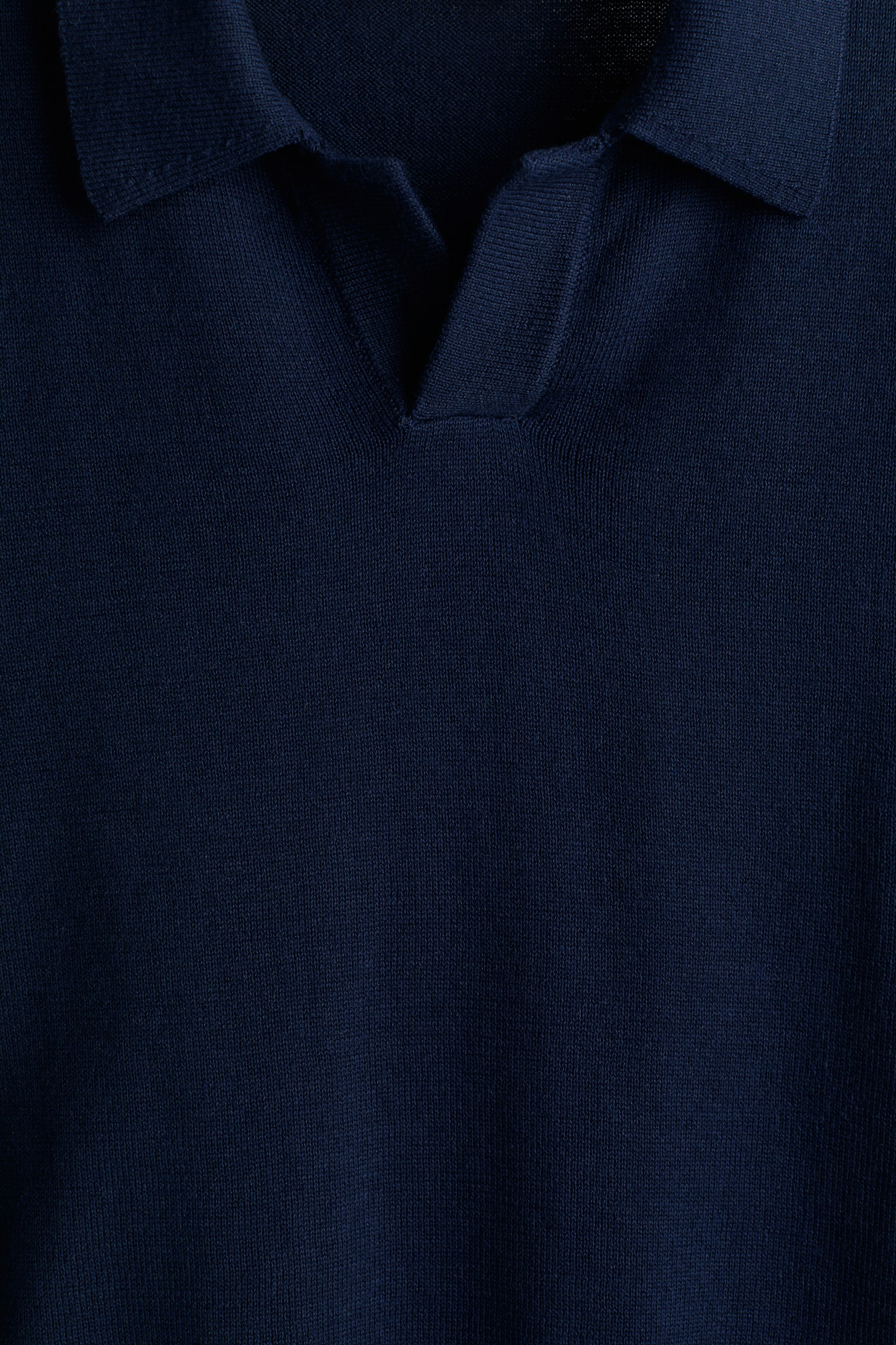Fijngebreid katoenen poloshirt - Marineblauw/Blauw/Roomwit/Lichtgrijs gemêleerd - 2