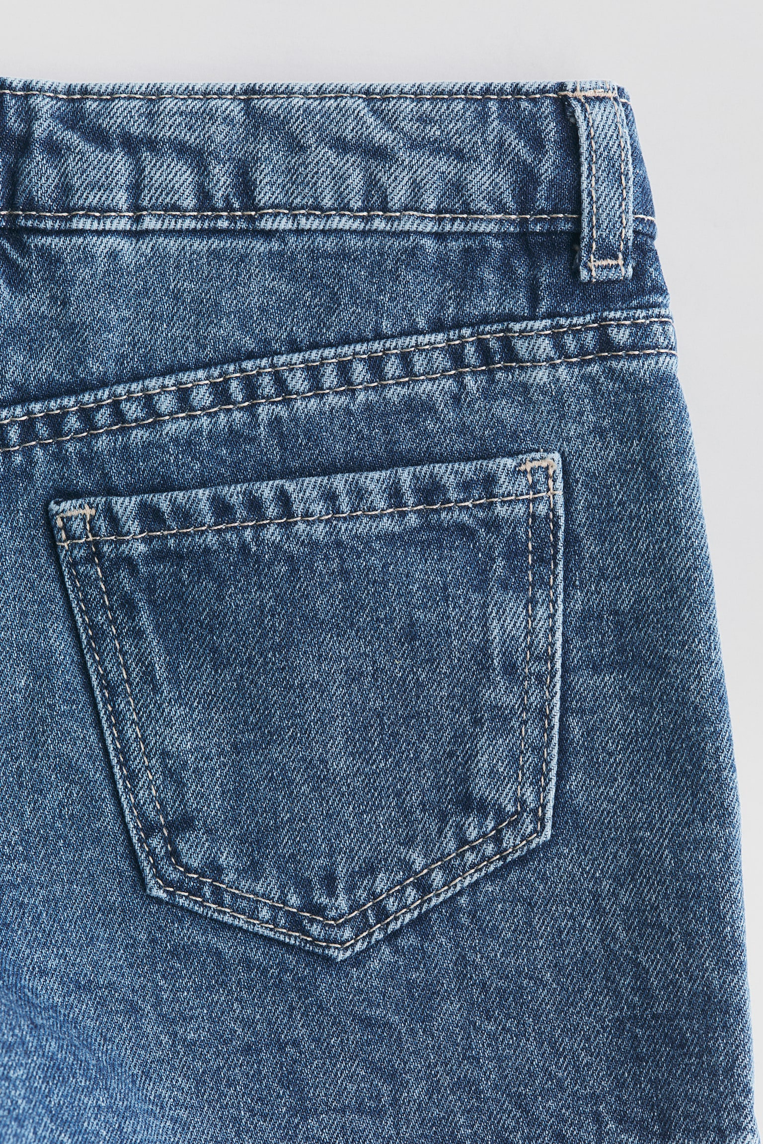Denim shorts - Denim blue/Light denim blue/Cream/Light pink/Denim blue - 3