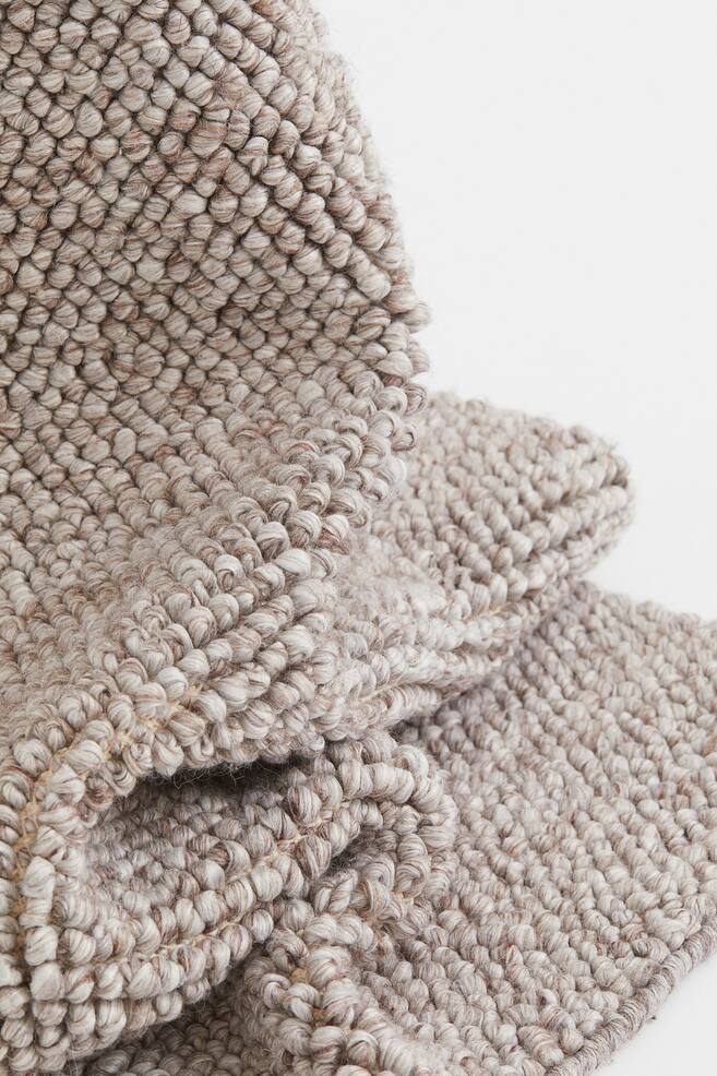 Textured-weave wool-blend rug - Brown marl - 5
