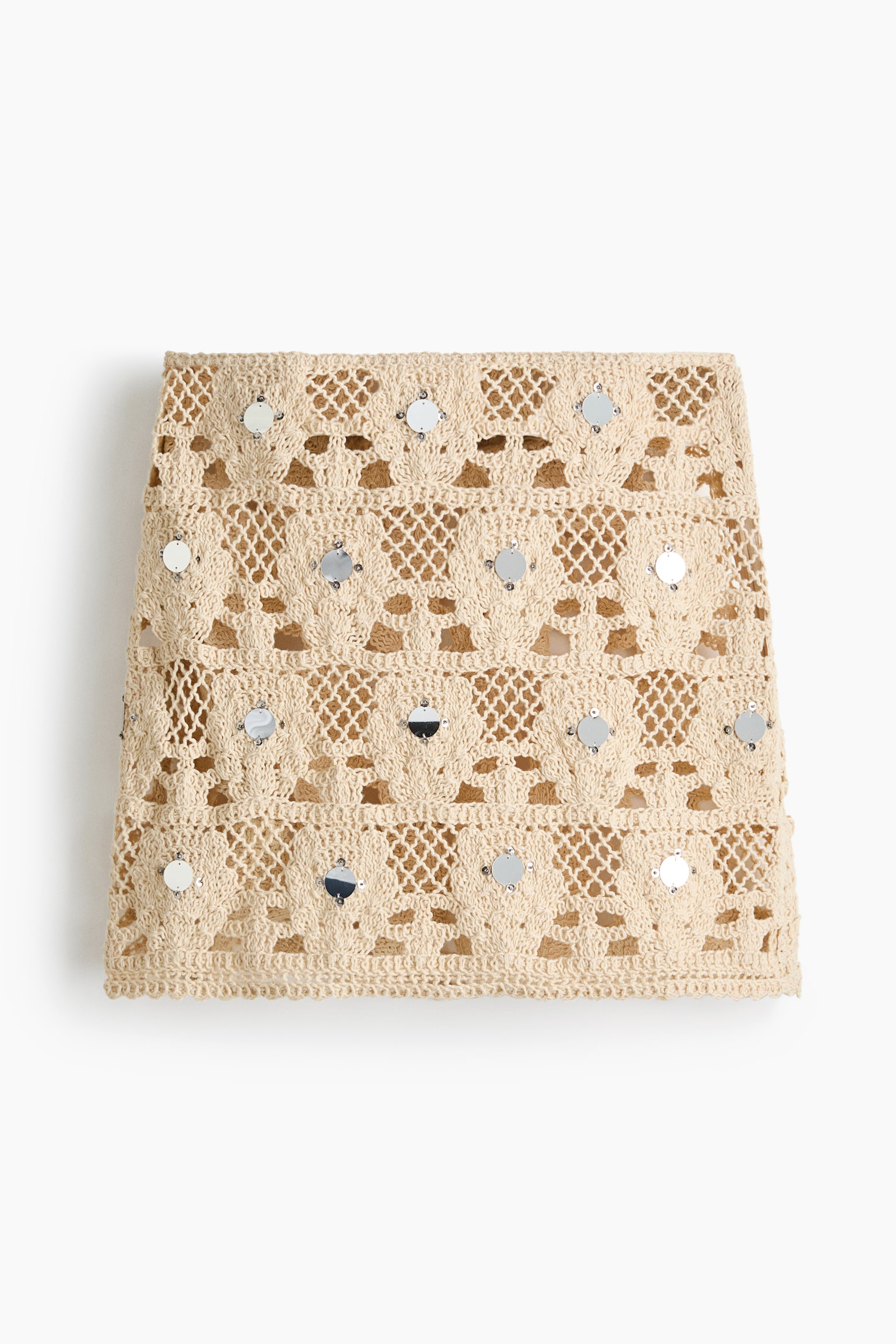 Embellished crochet-look beach skirt - 2