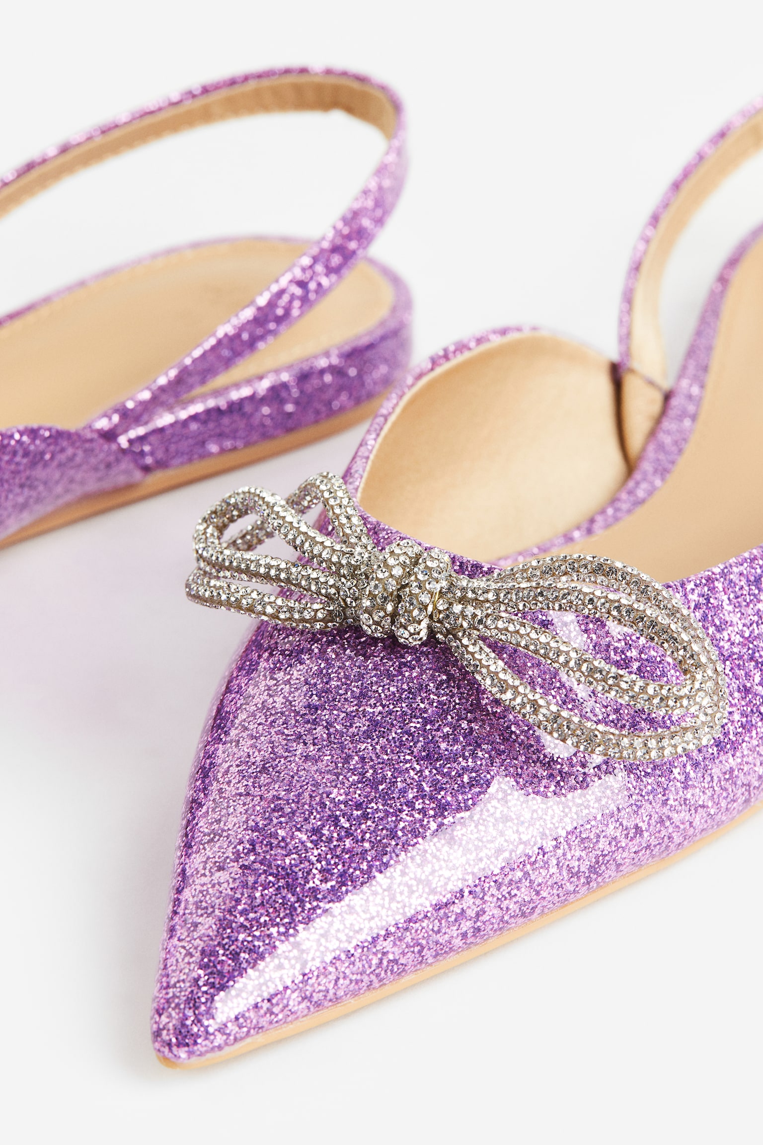 Bow Detail Slingbacks - Purple/Orange - 3